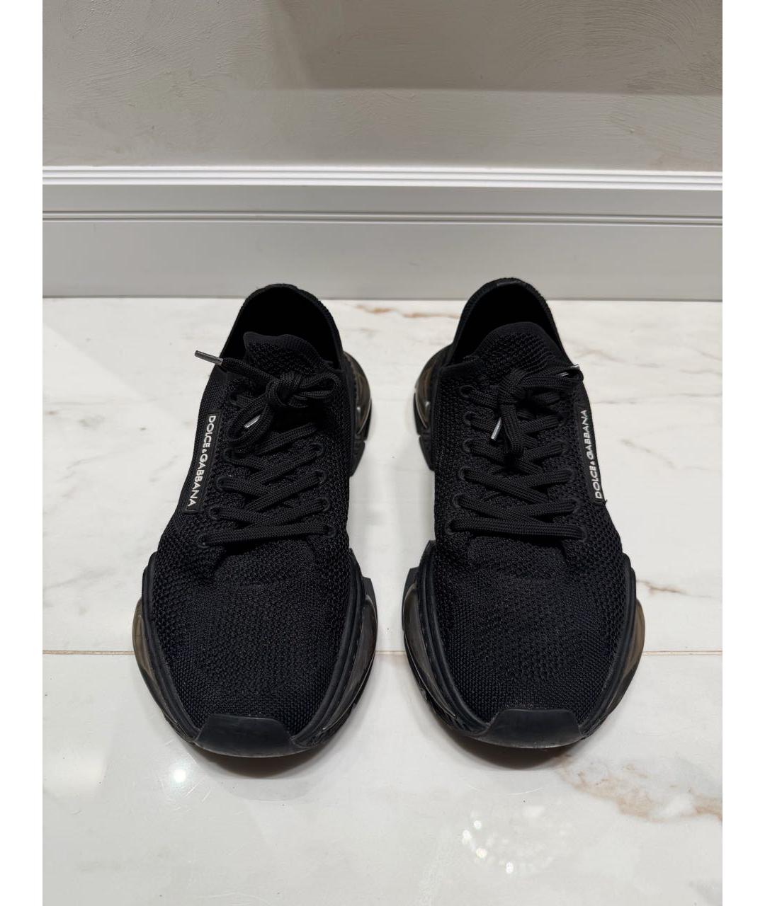 DOLCE&GABBANA Черные текстильные кроссовки, фото 2