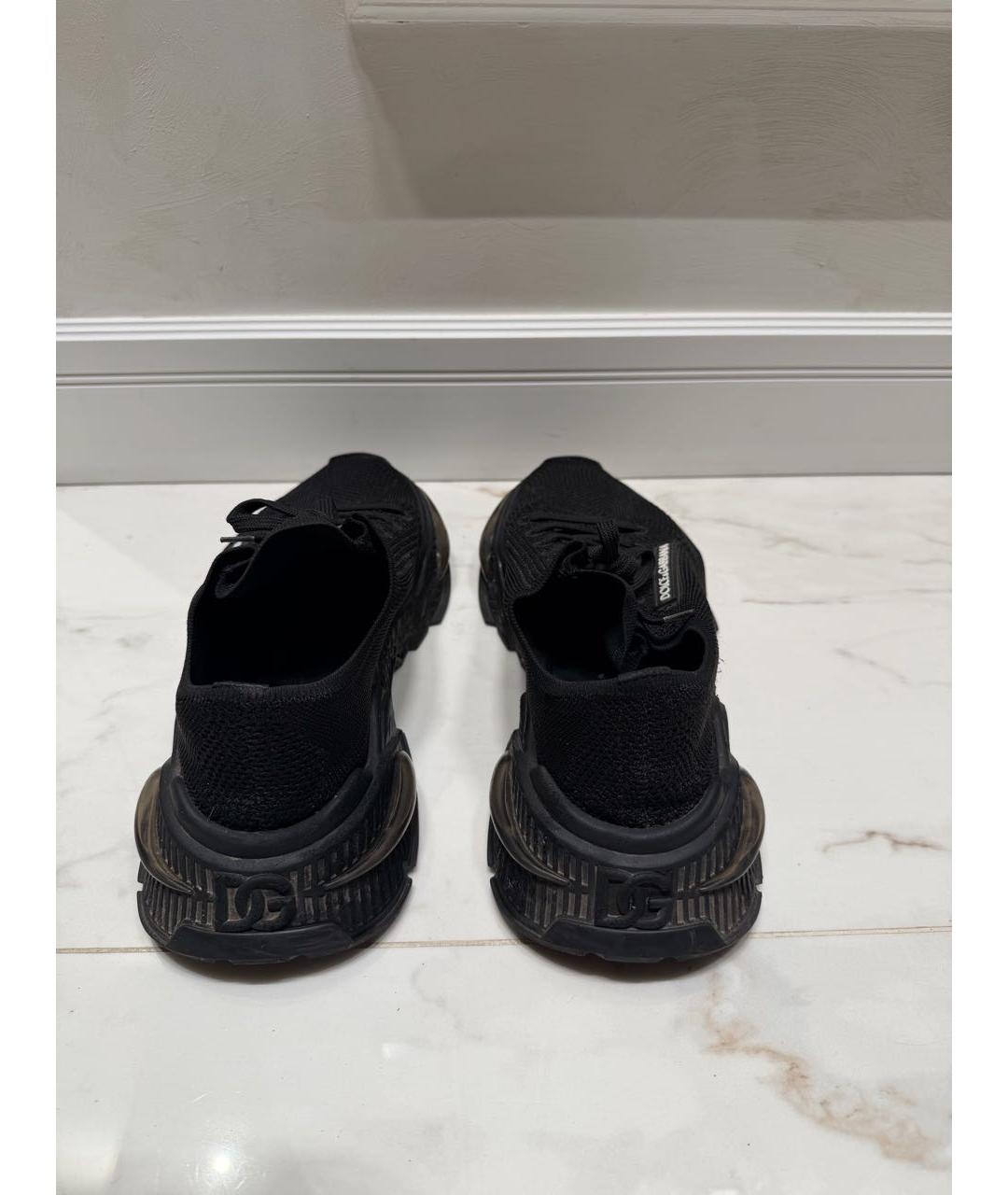 DOLCE&GABBANA Черные текстильные кроссовки, фото 3