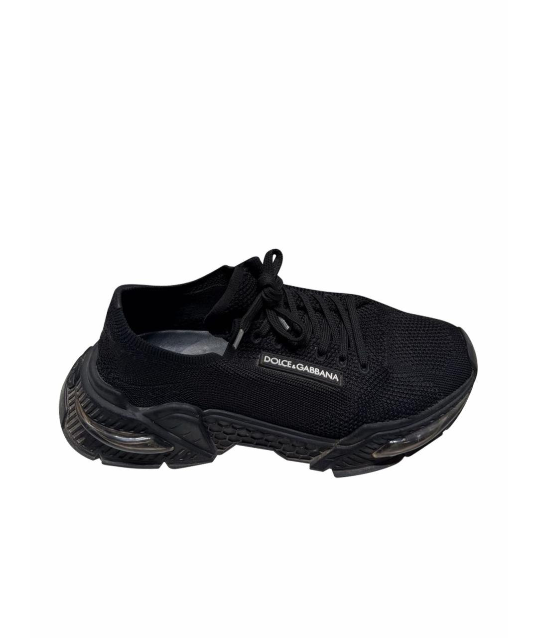 DOLCE&GABBANA Черные текстильные кроссовки, фото 1