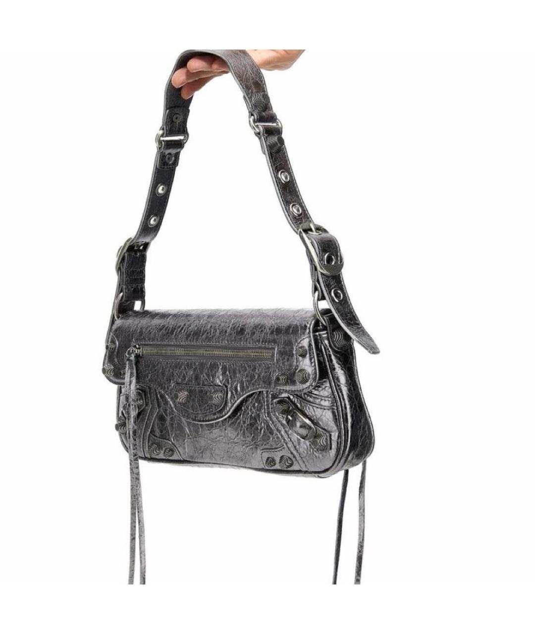 BALENCIAGA Кожаная сумка с короткими ручками, фото 5