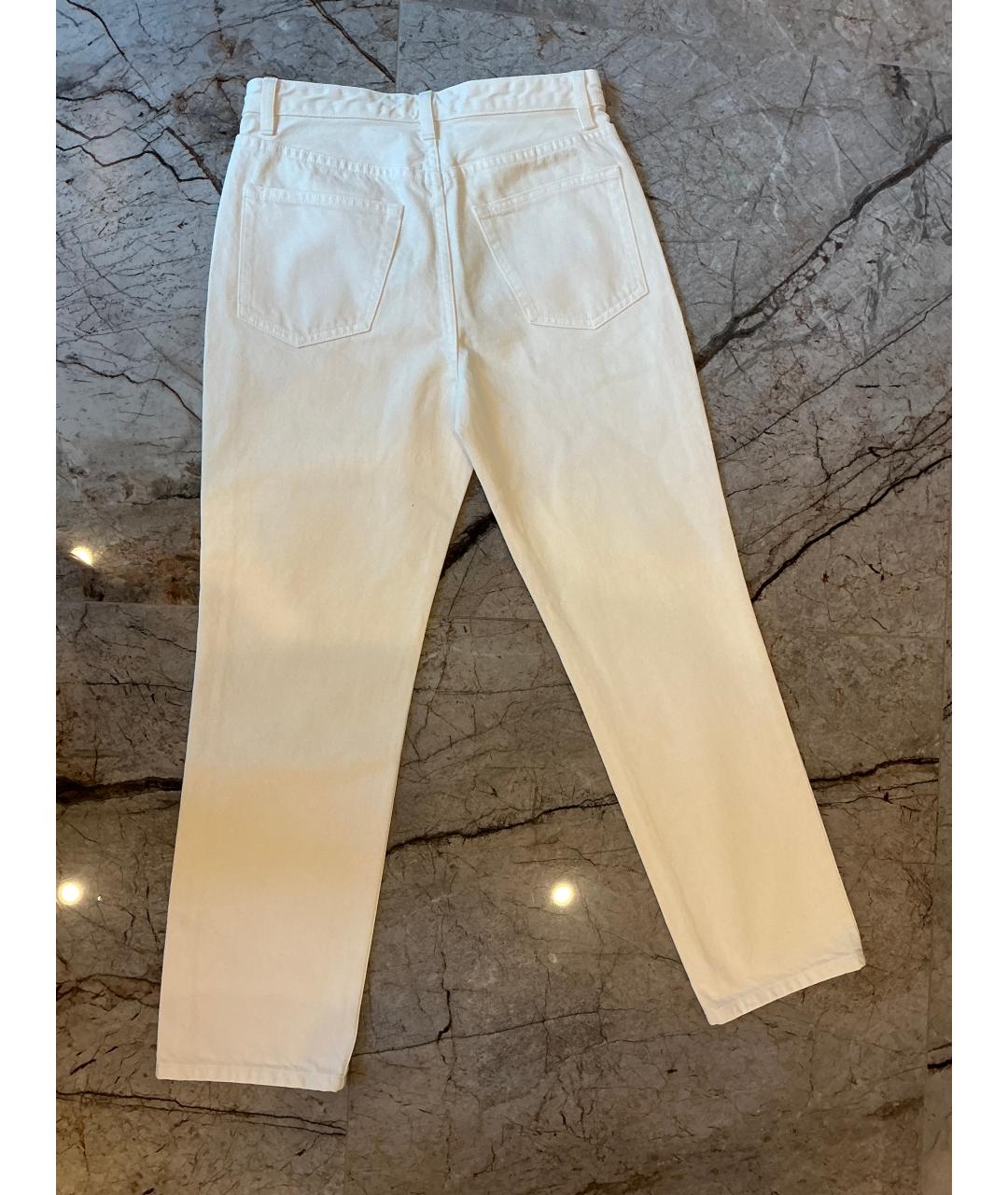THE ROW Белые хлопковые прямые джинсы, фото 2