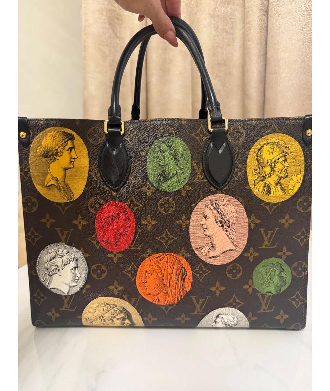 LOUIS VUITTON Коричневая сумка тоут, фото 9