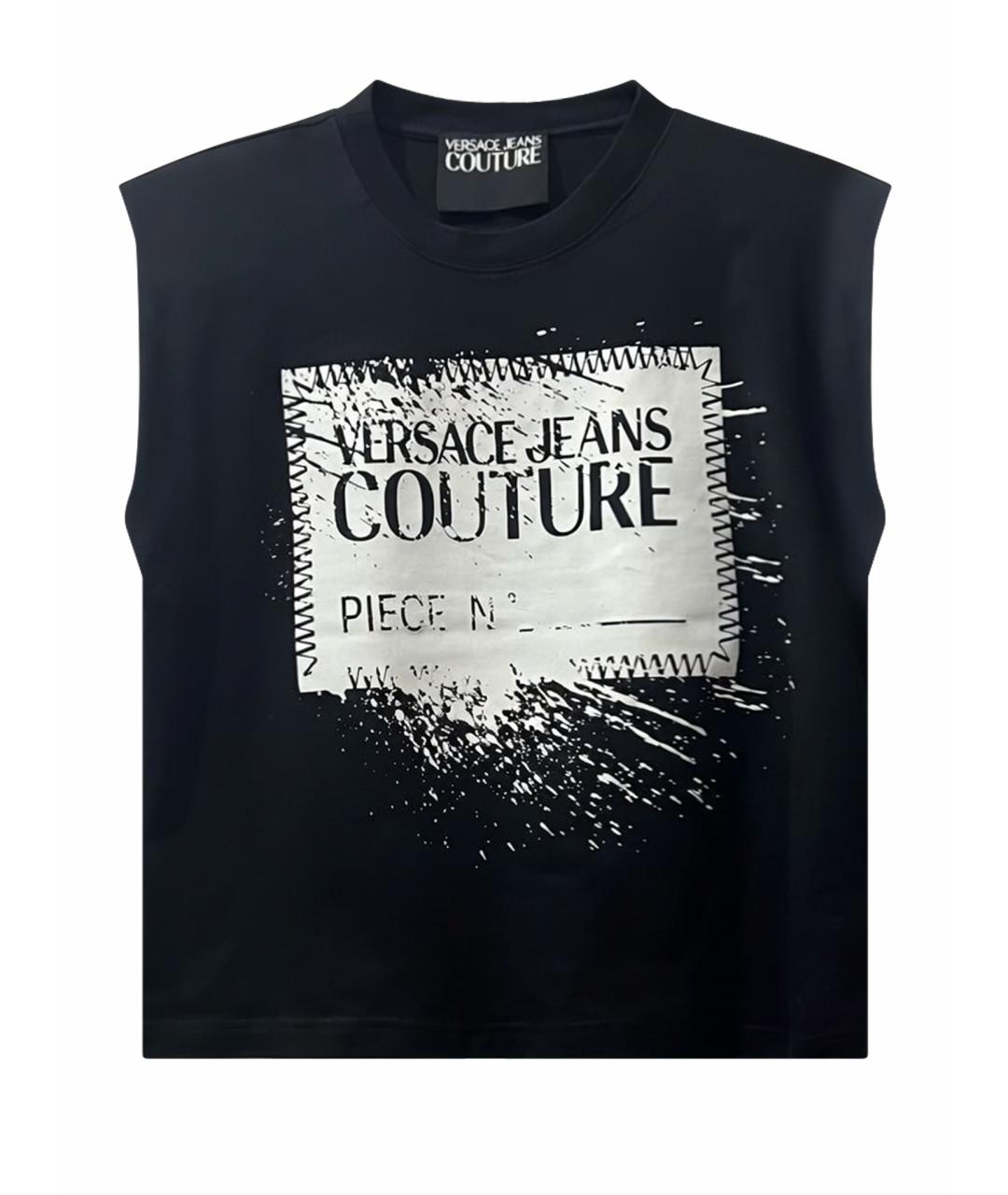 VERSACE Черная хлопковая футболка, фото 1