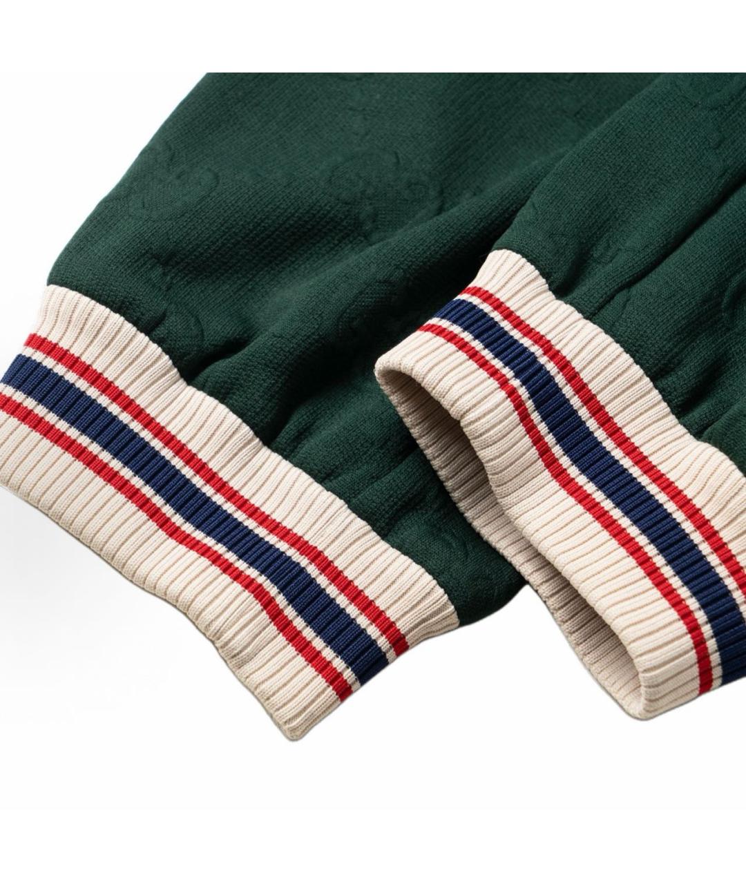 GUCCI Зеленые полиэстеровые повседневные брюки, фото 5