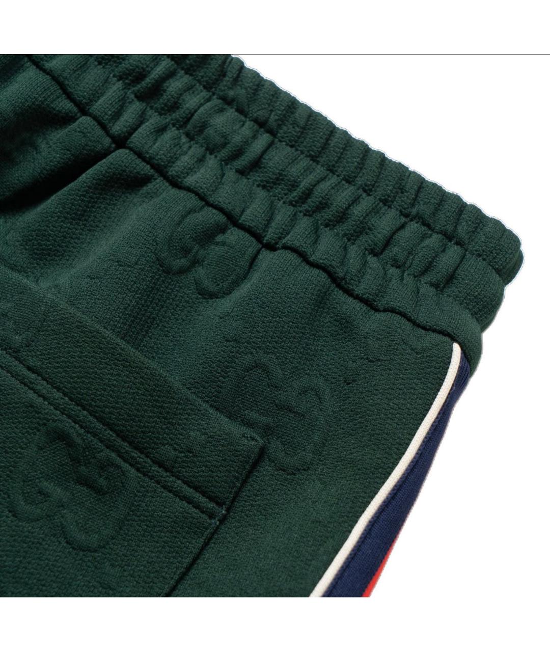 GUCCI Зеленые полиэстеровые повседневные брюки, фото 3