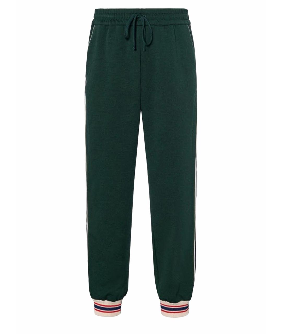 GUCCI Зеленые полиэстеровые повседневные брюки, фото 1