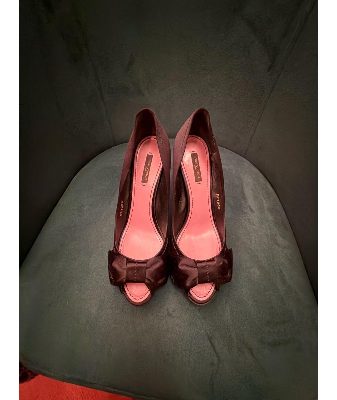 LOUIS VUITTON Черные текстильные туфли, фото 2