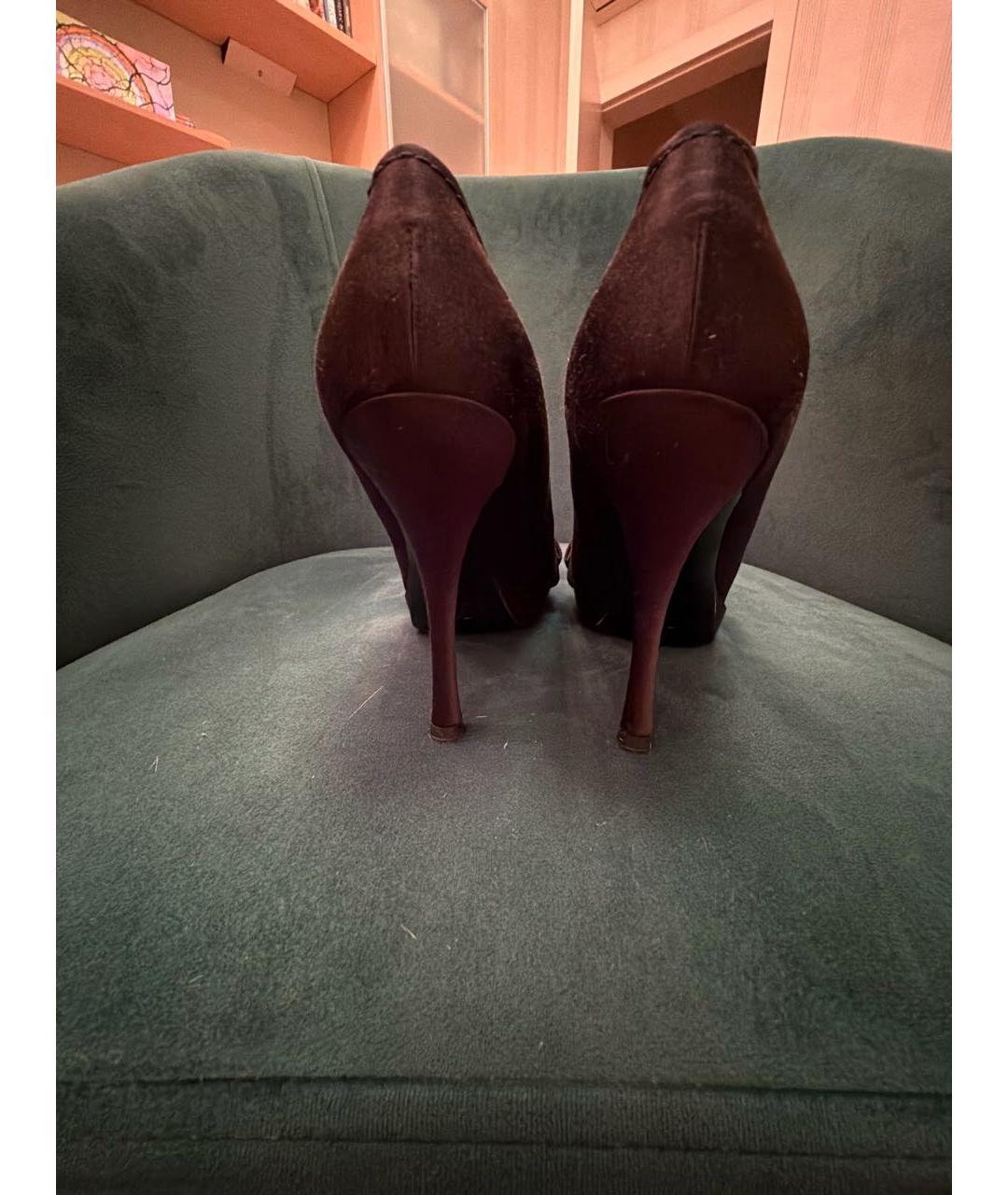 LOUIS VUITTON Черные текстильные туфли, фото 4