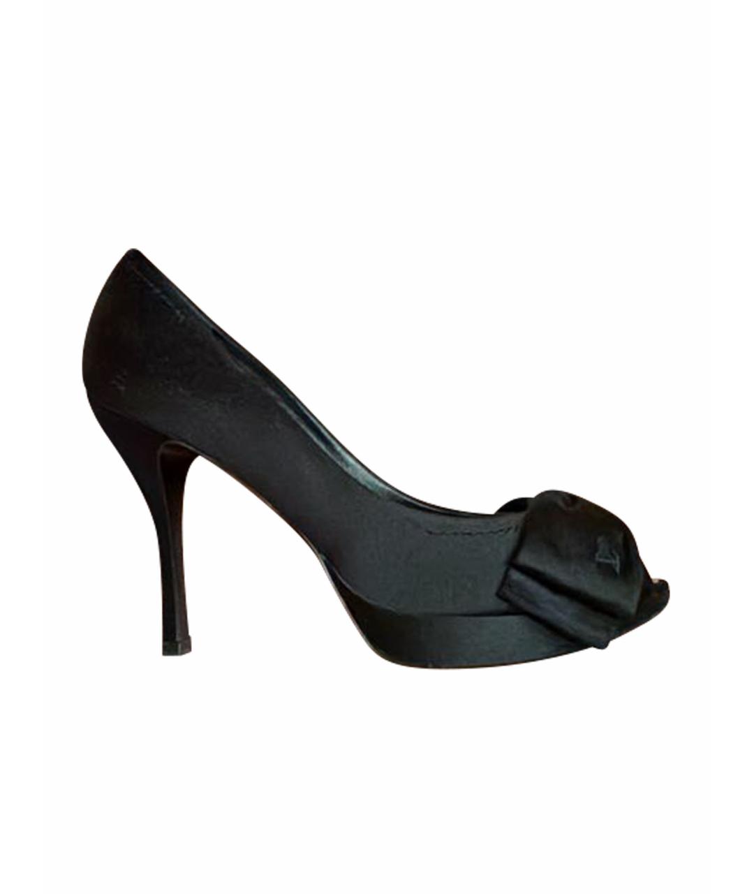 LOUIS VUITTON Черные текстильные туфли, фото 1