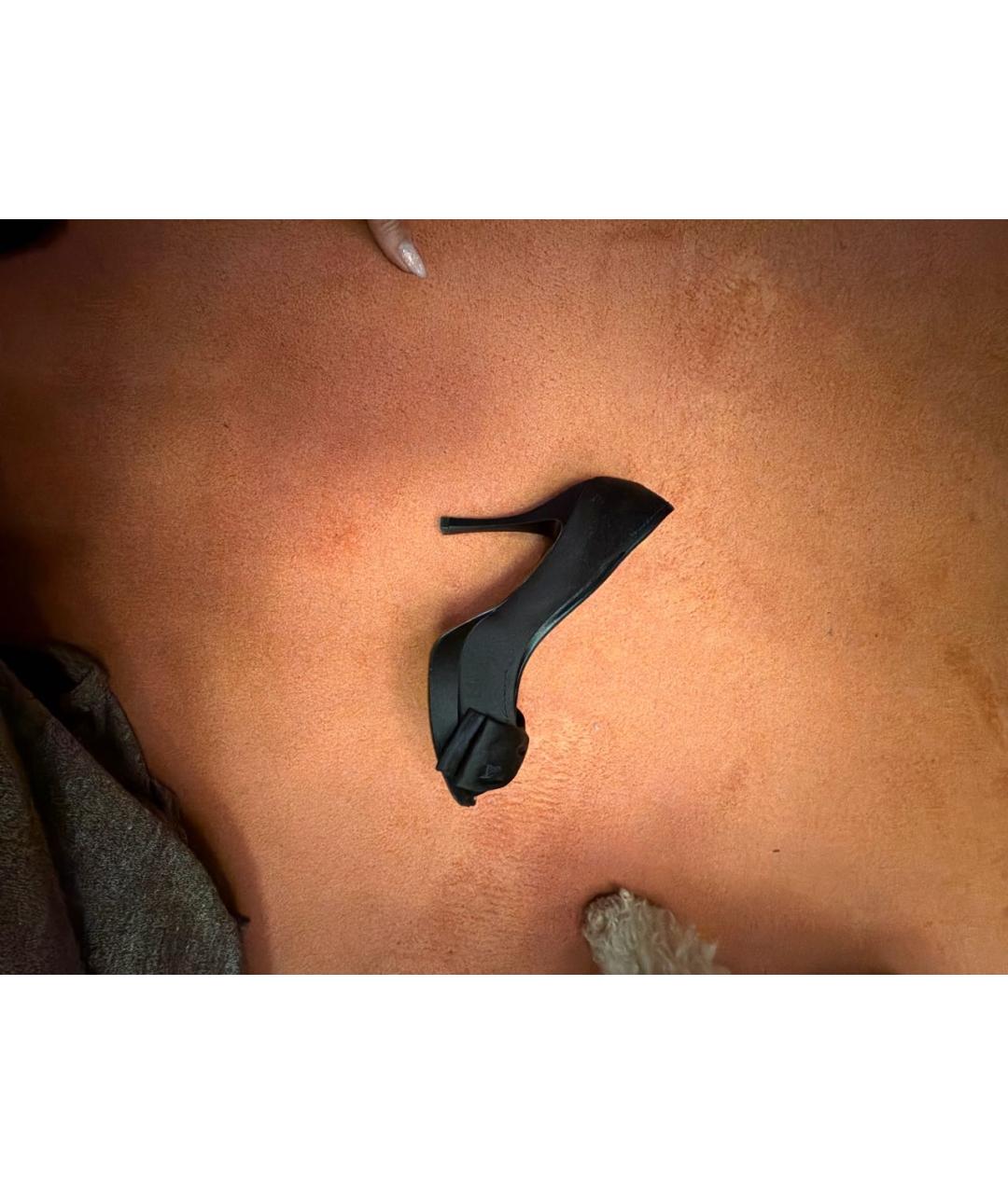 LOUIS VUITTON Черные текстильные туфли, фото 7