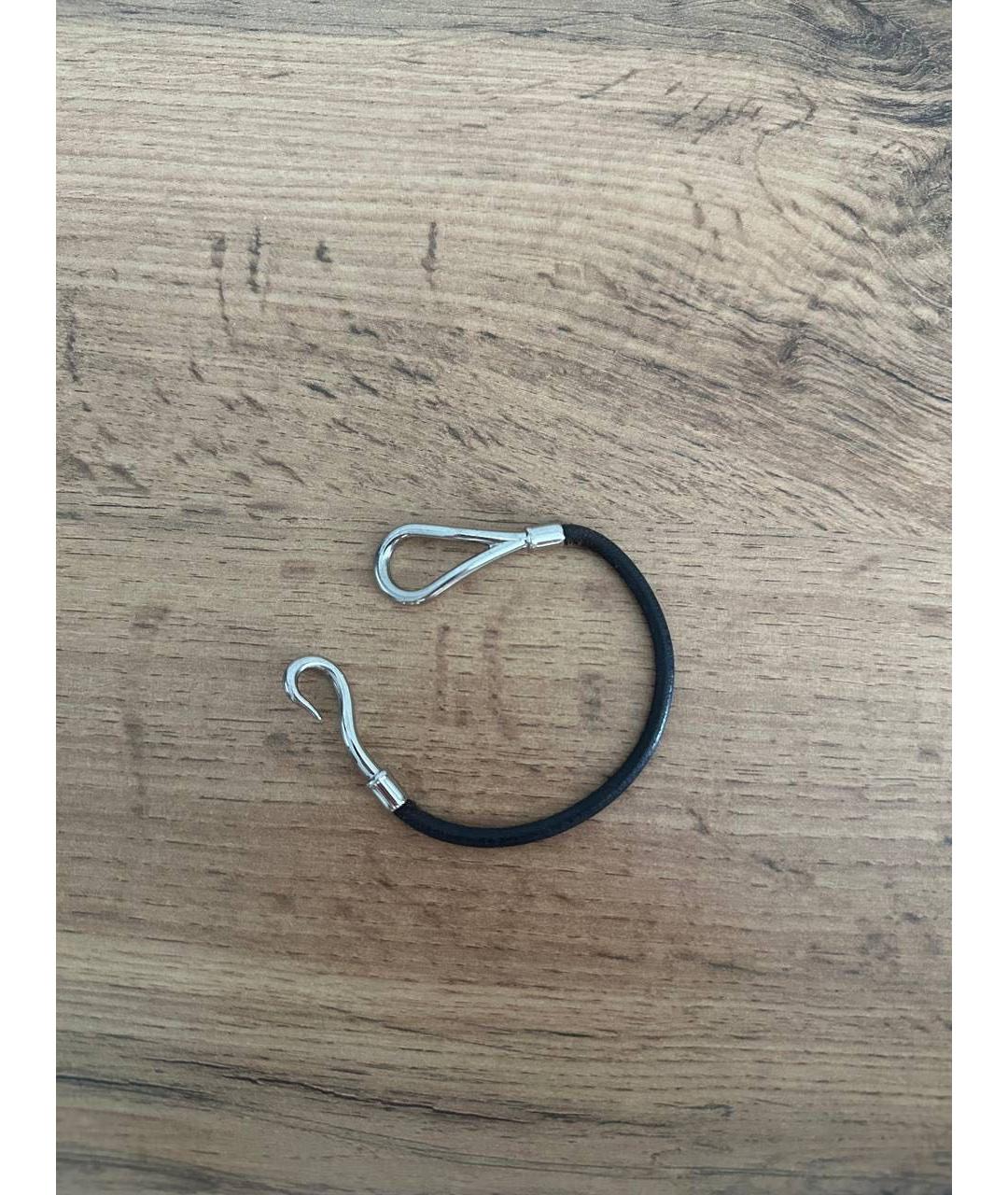 HERMES Коричневый кожаный браслет, фото 5