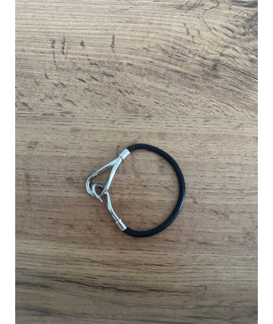 HERMES Коричневый кожаный браслет, фото 2