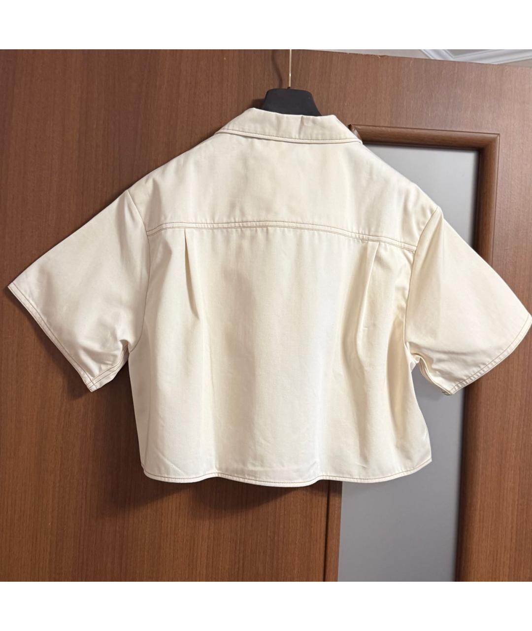 MIU MIU Бежевая деним рубашка, фото 5