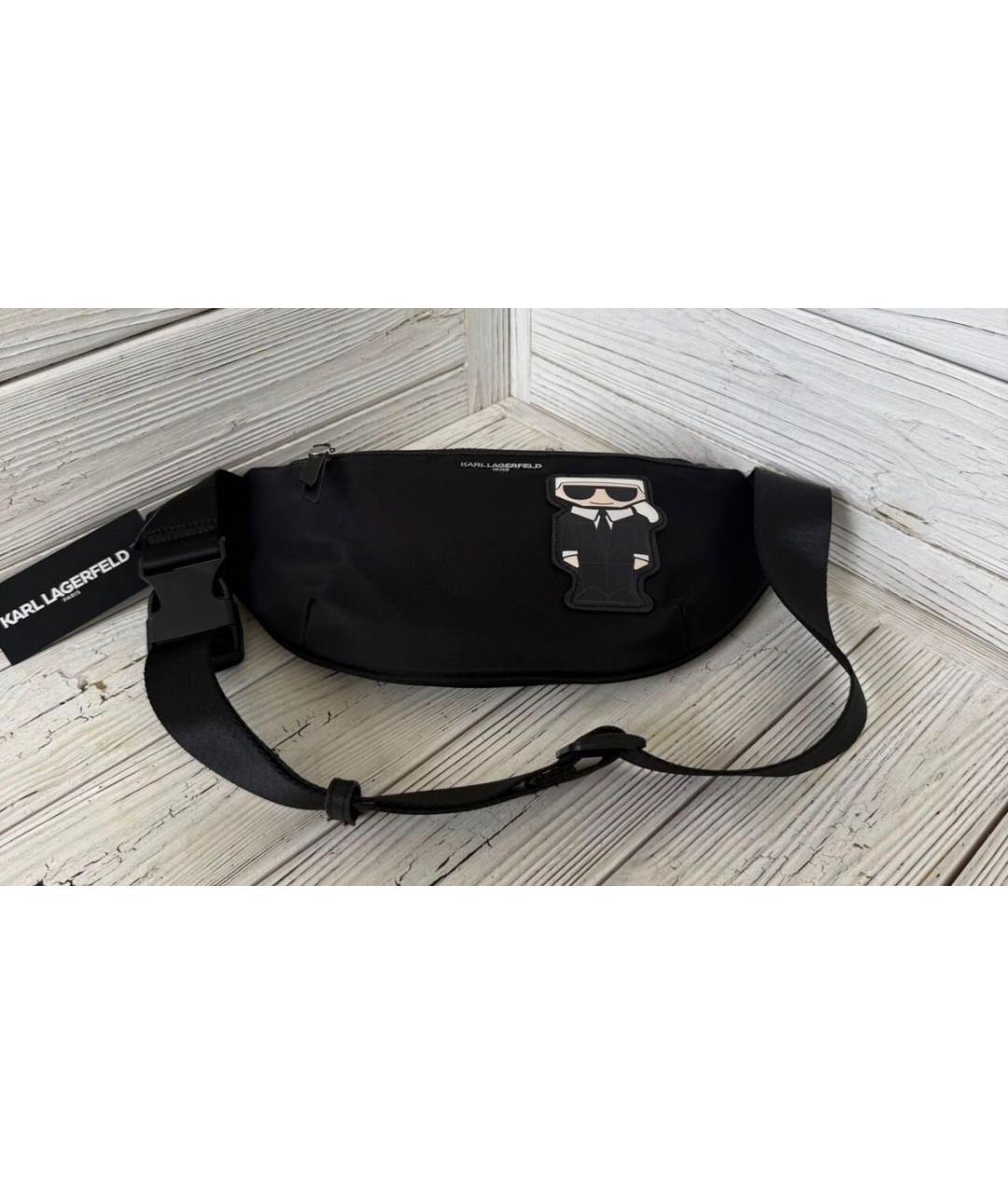 KARL LAGERFELD Черная поясная сумка, фото 3