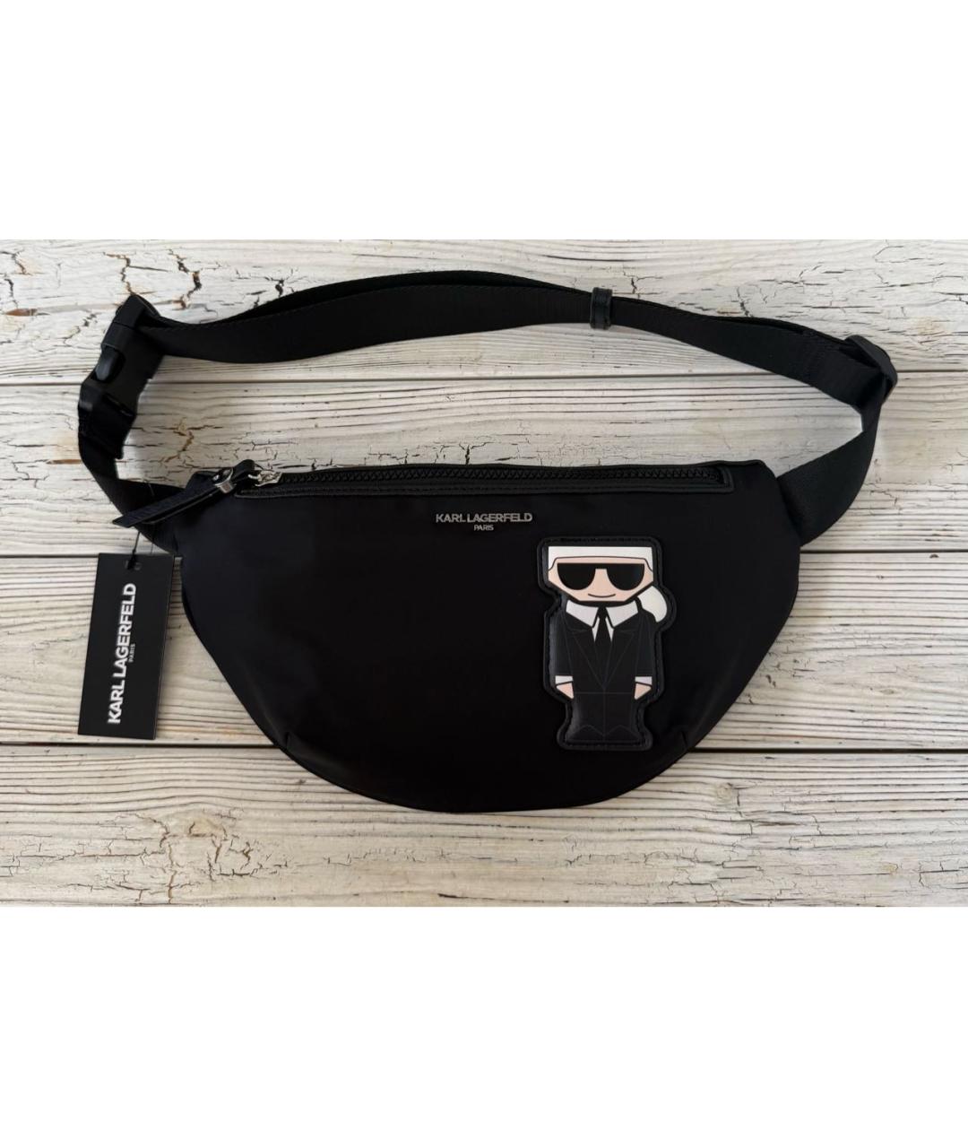 KARL LAGERFELD Черная поясная сумка, фото 2