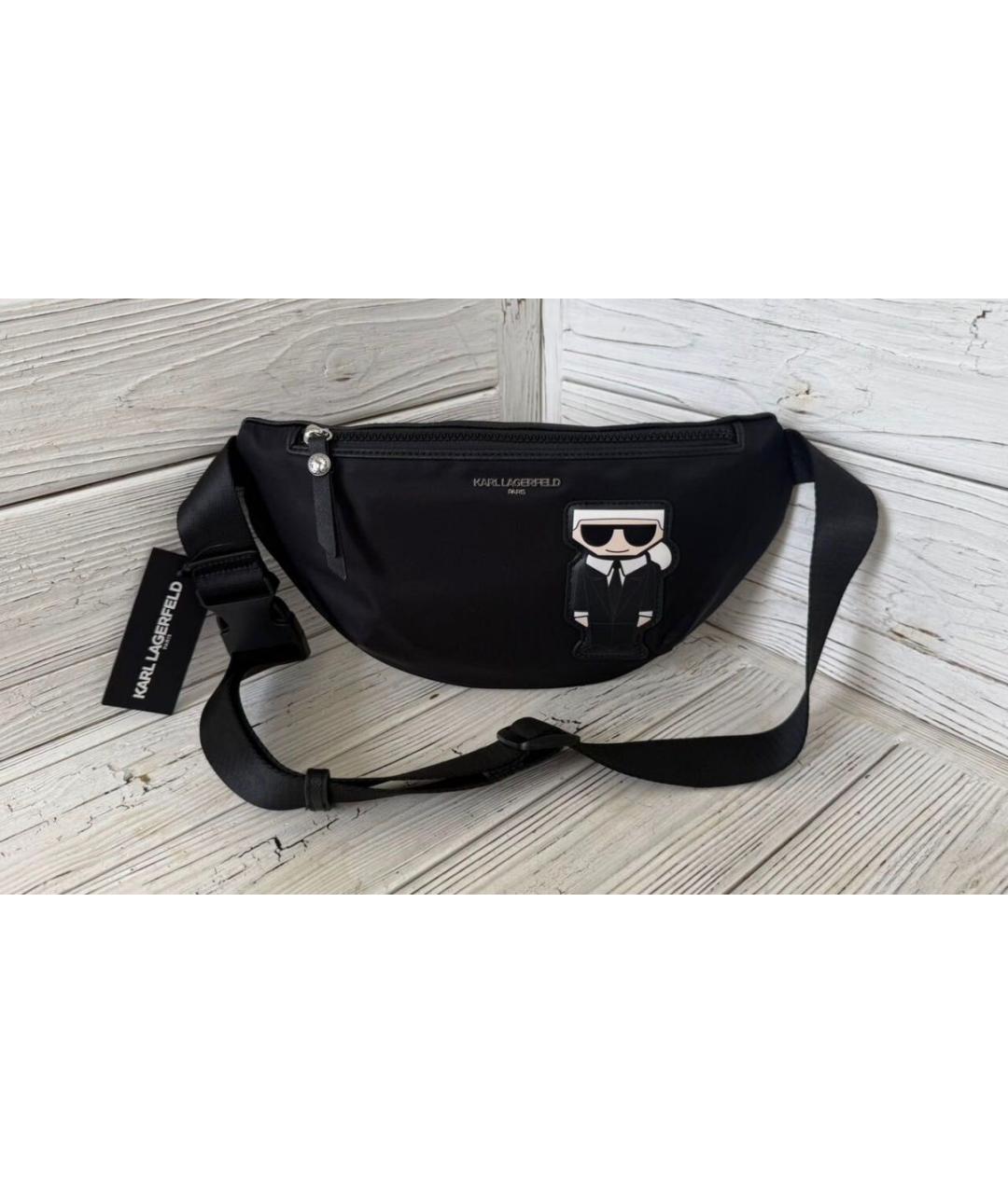KARL LAGERFELD Черная поясная сумка, фото 6