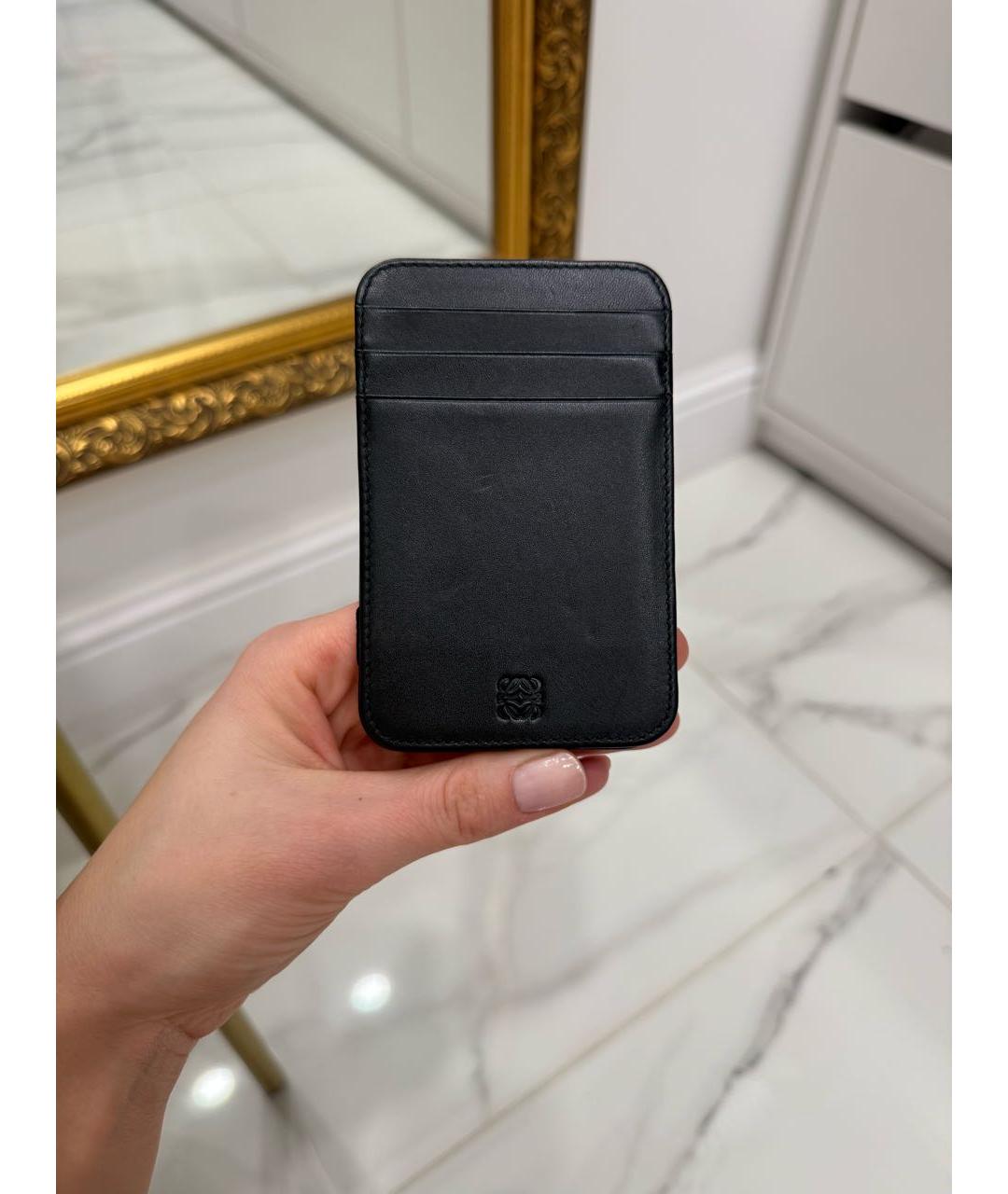 LOEWE Черный кожаный кардхолдер, фото 6