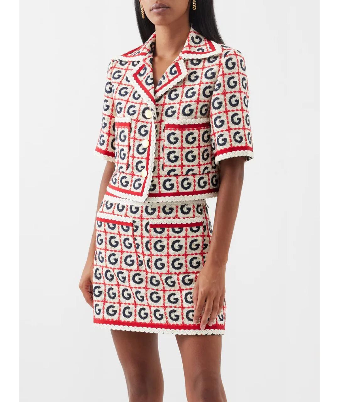 GUCCI Мульти хлопковый костюм с юбками, фото 10