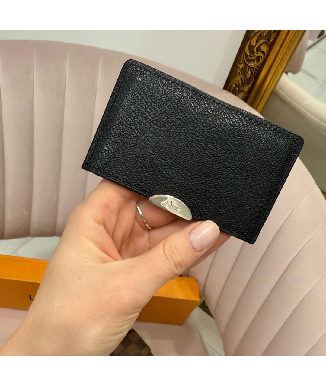 BRIONI Черный кожаный кардхолдер, фото 5