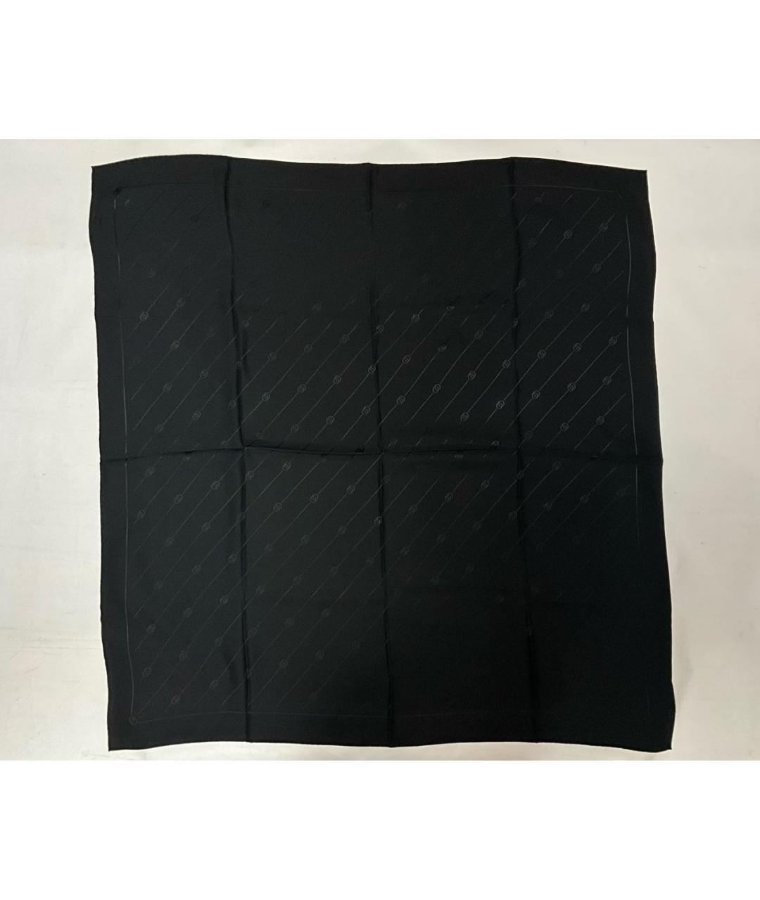 GUCCI Черный шелковый платок, фото 6