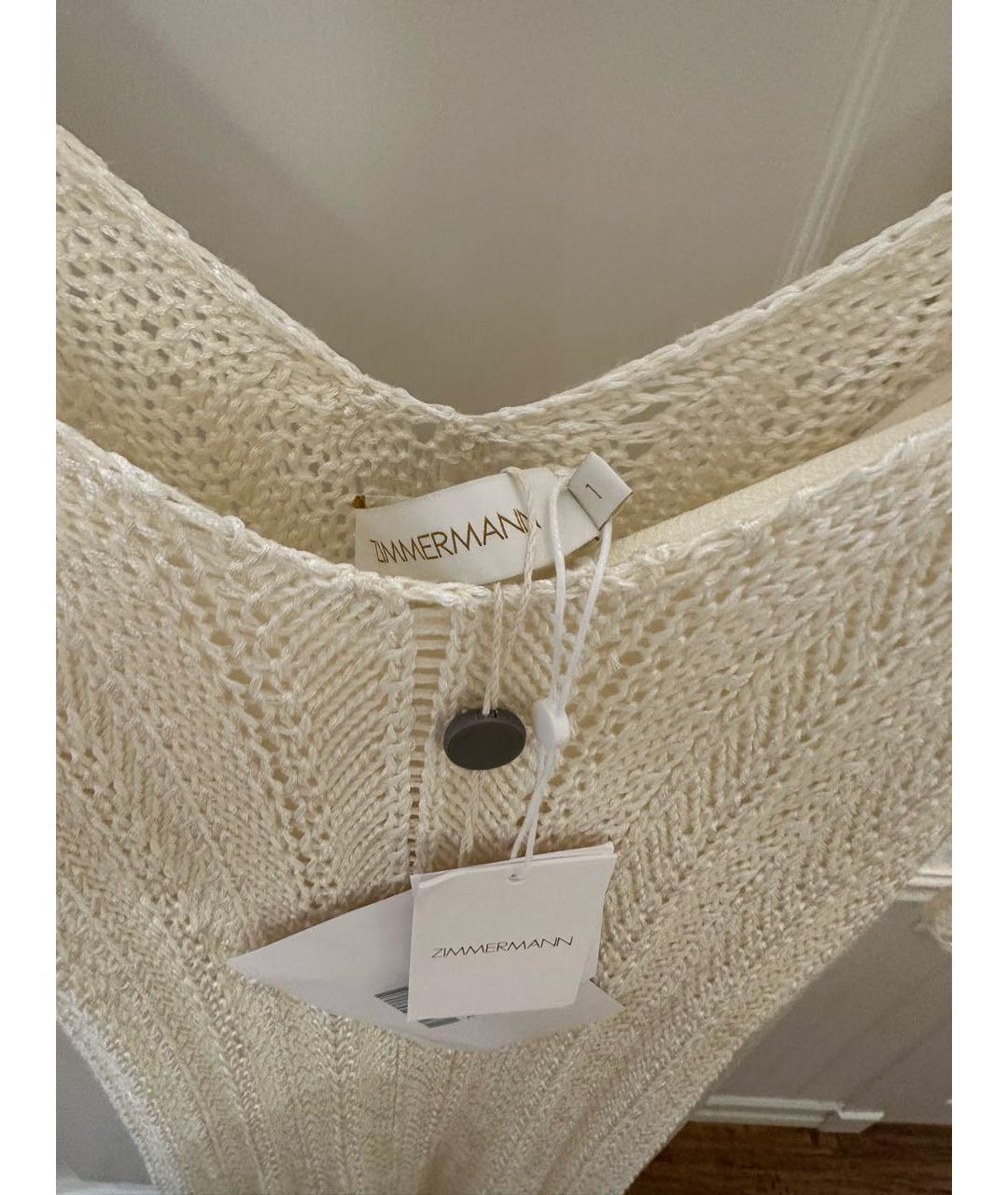 ZIMMERMANN Бежевый хлопко-эластановый сарафан, фото 5