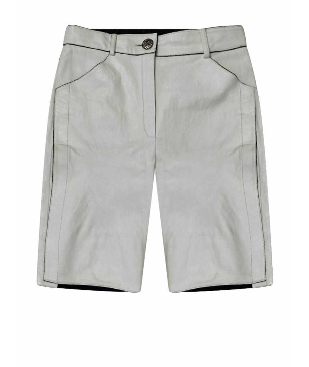 CHANEL Белые кожаные шорты, фото 1