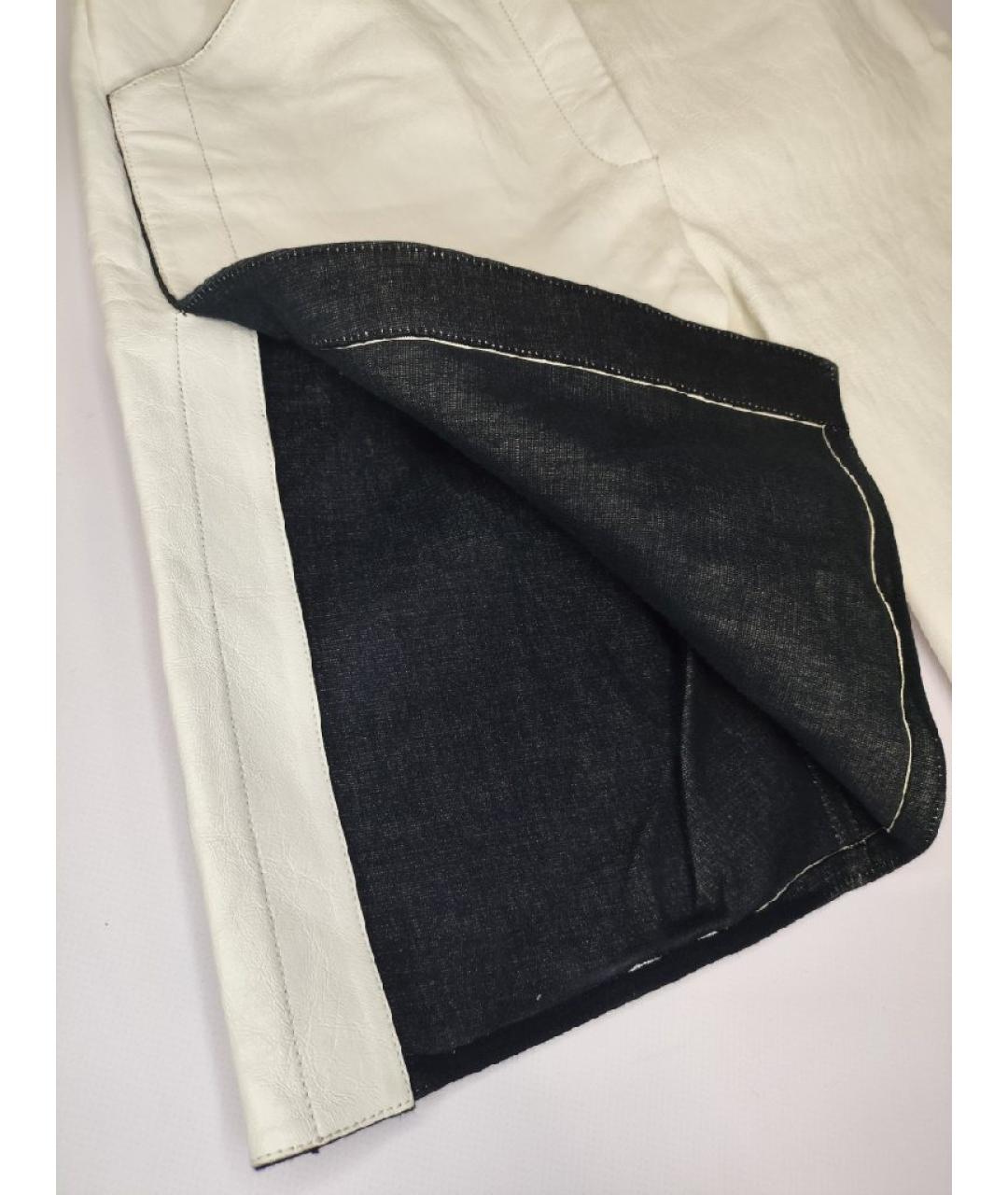 CHANEL Белые кожаные шорты, фото 4