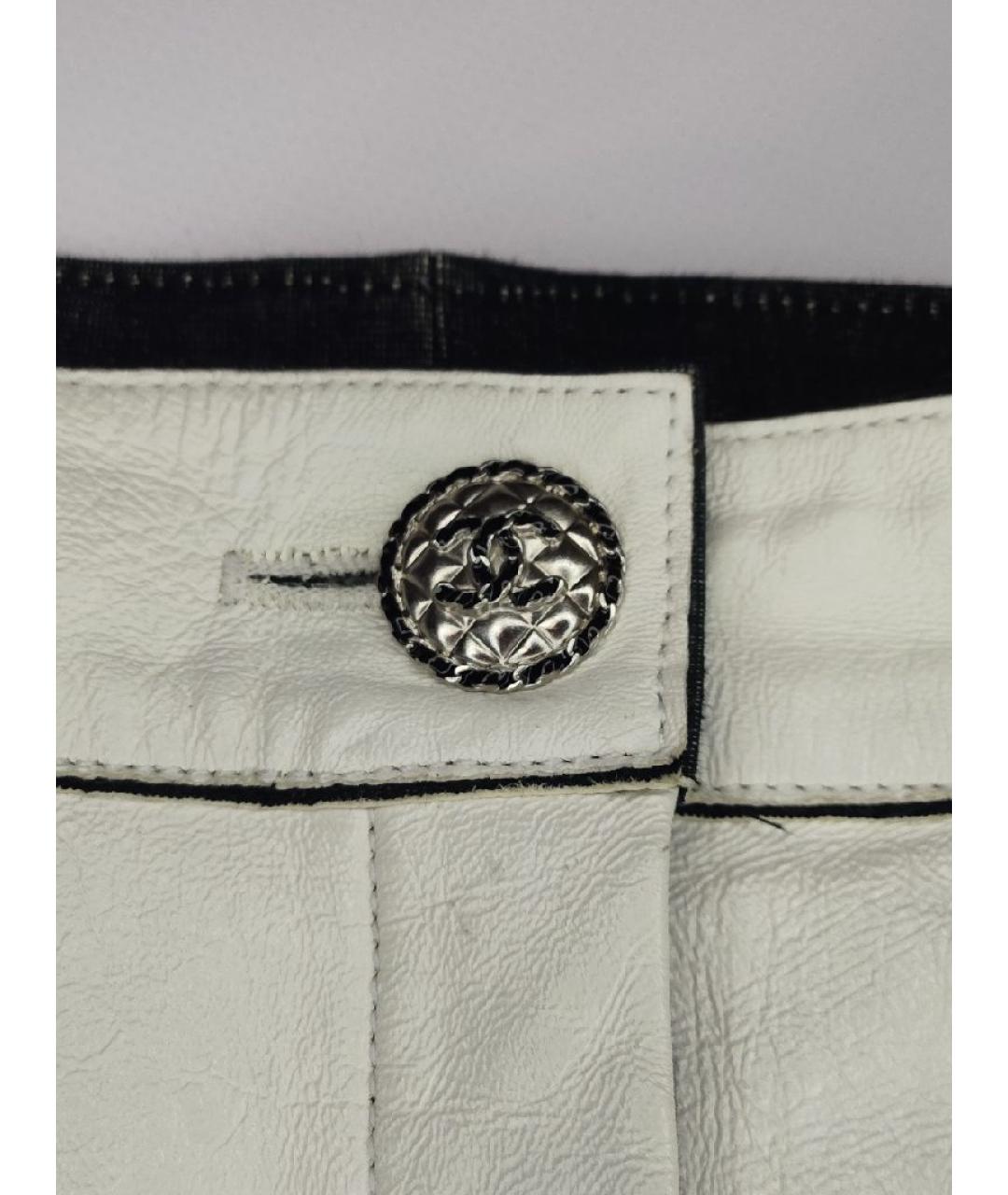 CHANEL Белые кожаные шорты, фото 5