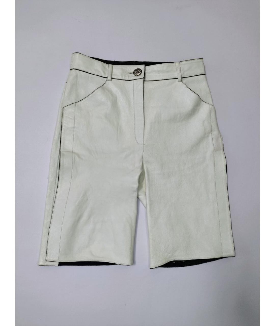 CHANEL Белые кожаные шорты, фото 10