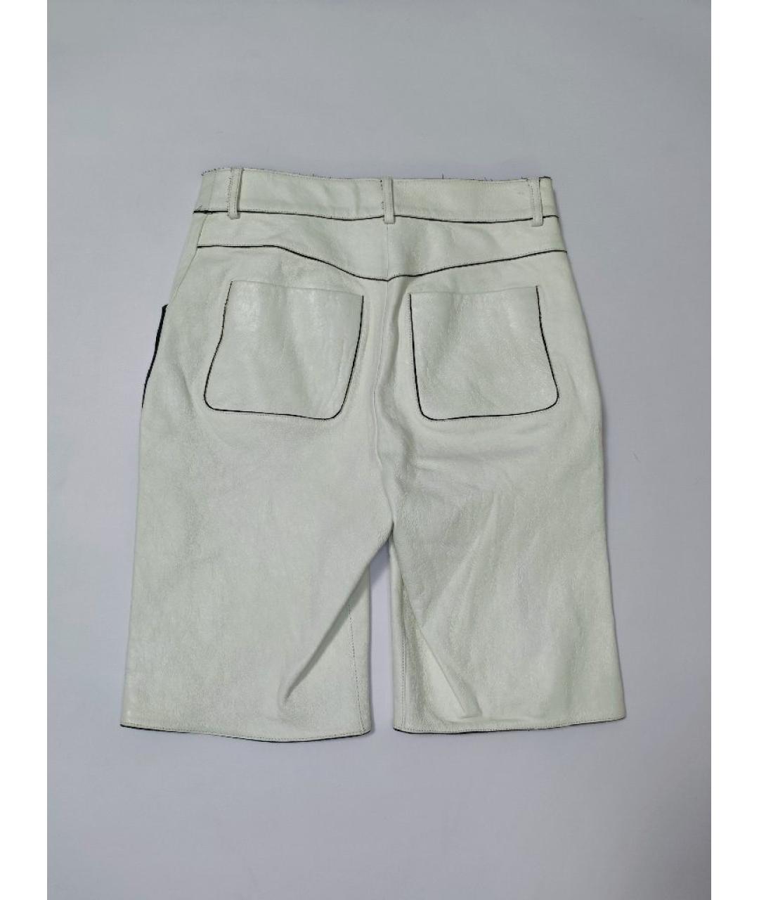 CHANEL Белые кожаные шорты, фото 2