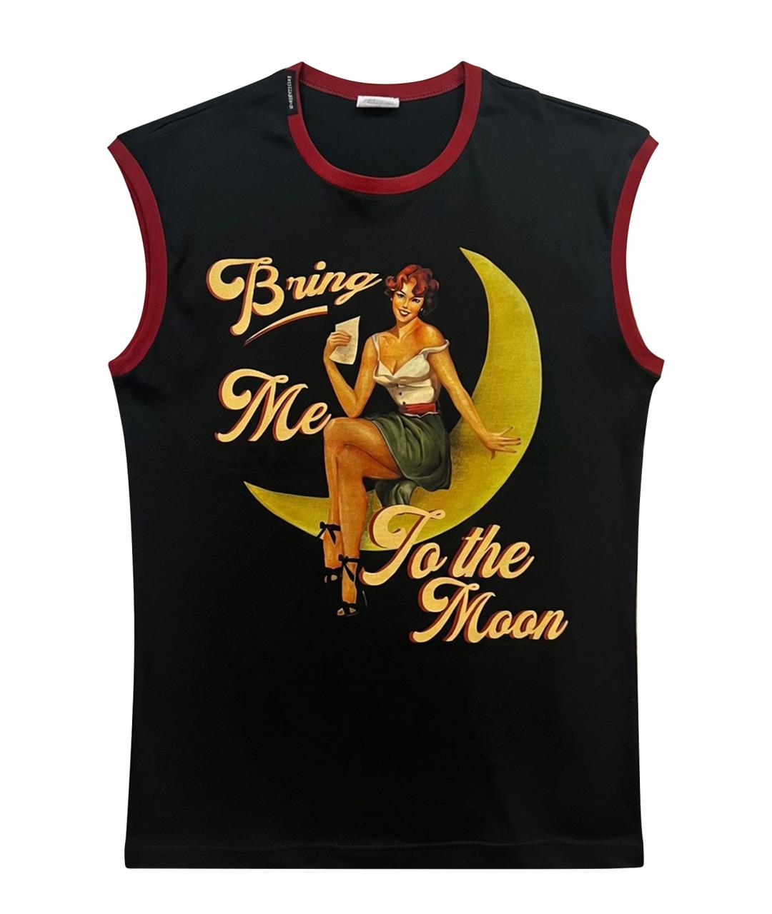 DOLCE&GABBANA Черная хлопковая футболка, фото 1