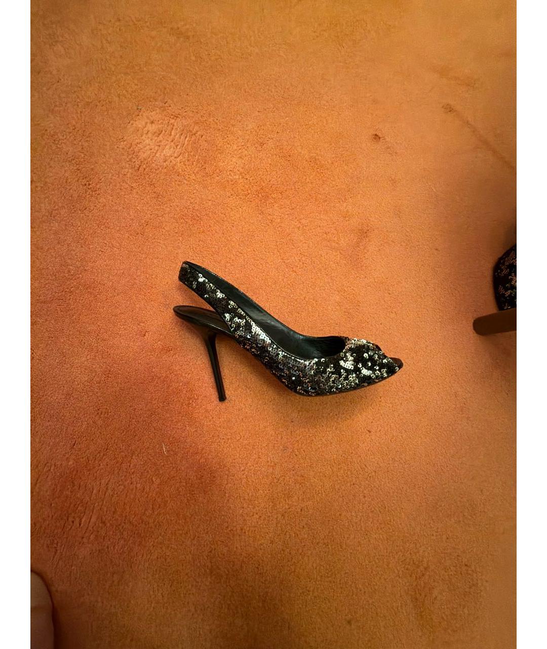 LOUIS VUITTON Черные босоножки, фото 6