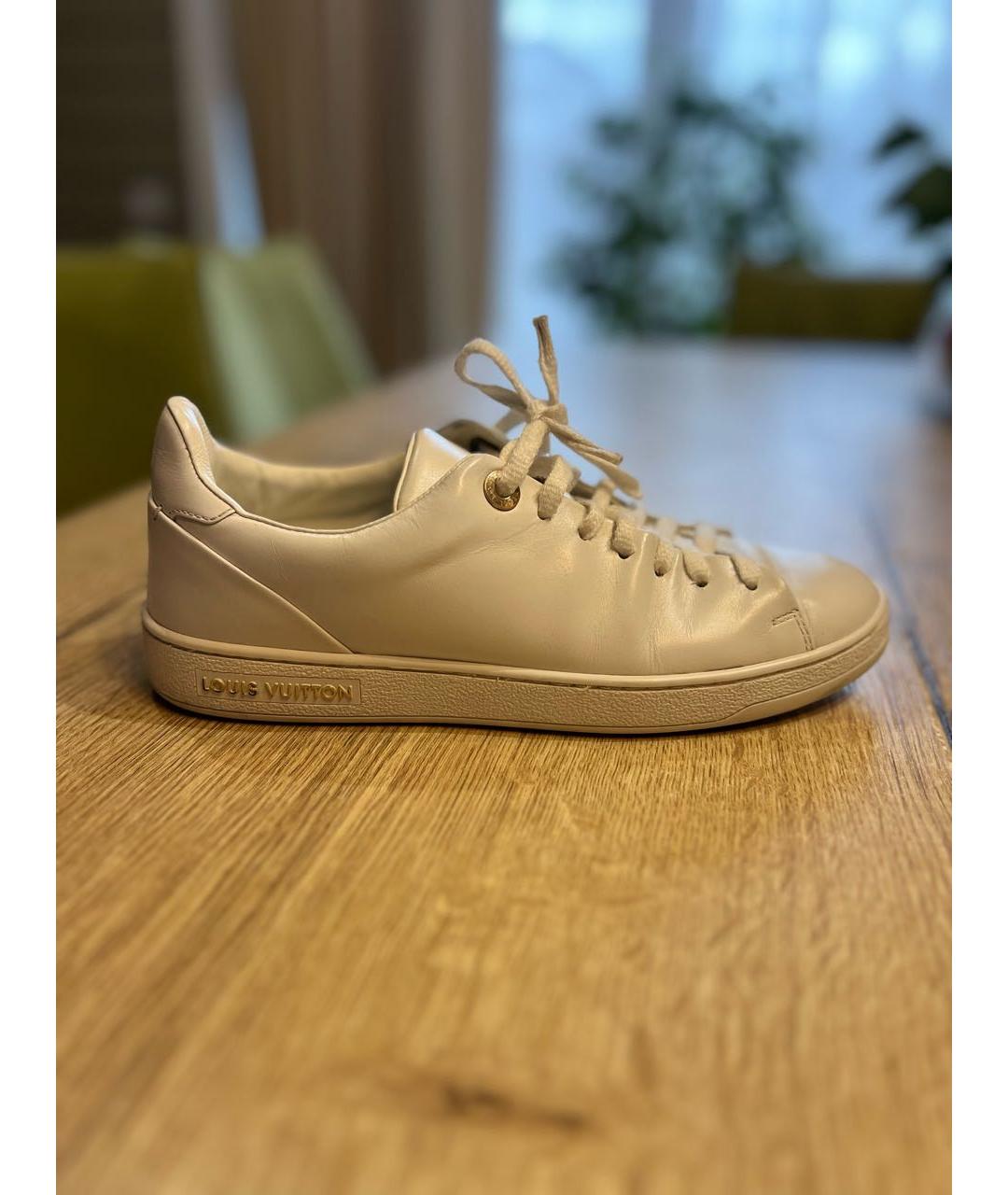 LOUIS VUITTON Белые кожаные кеды, фото 6