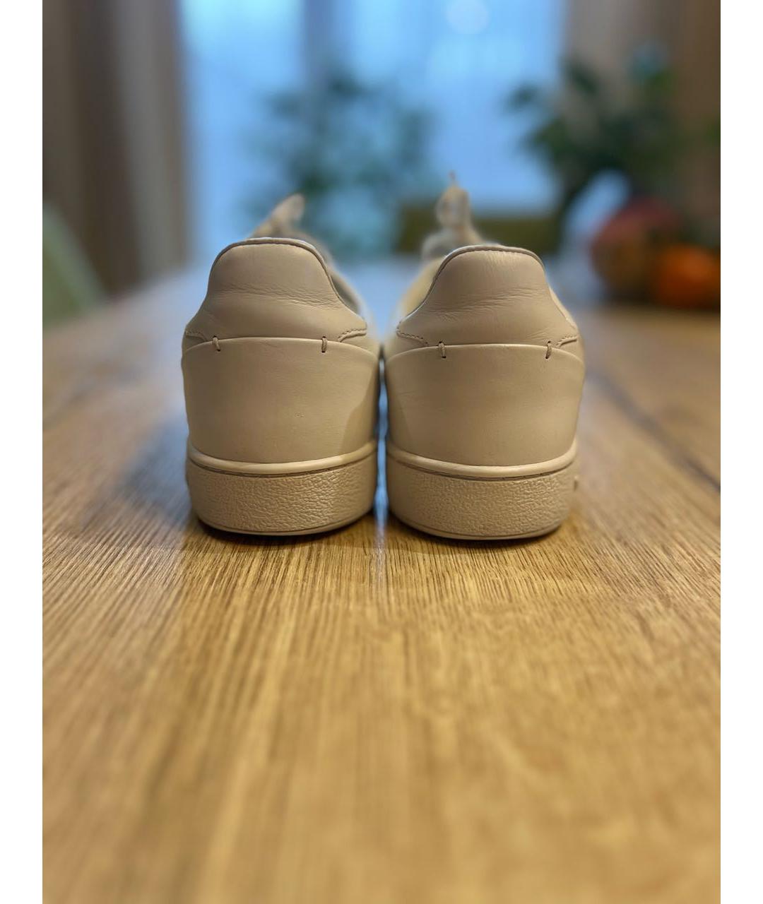 LOUIS VUITTON Белые кожаные кеды, фото 4