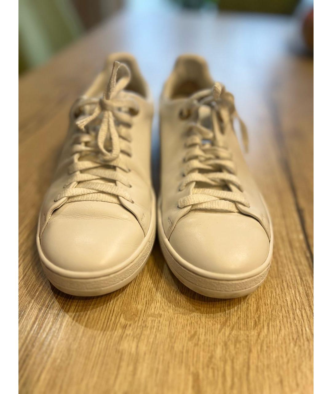 LOUIS VUITTON Белые кожаные кеды, фото 2