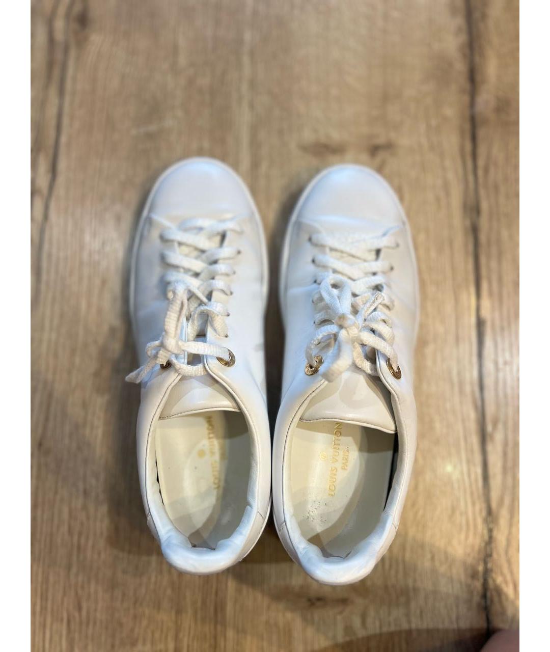 LOUIS VUITTON Белые кожаные кеды, фото 3
