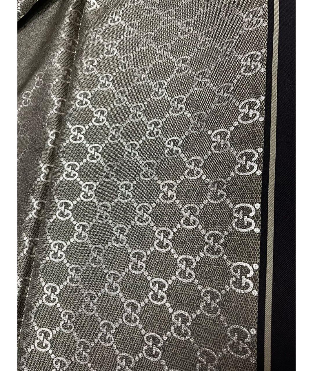 GUCCI Бежевый шелковый платок, фото 2