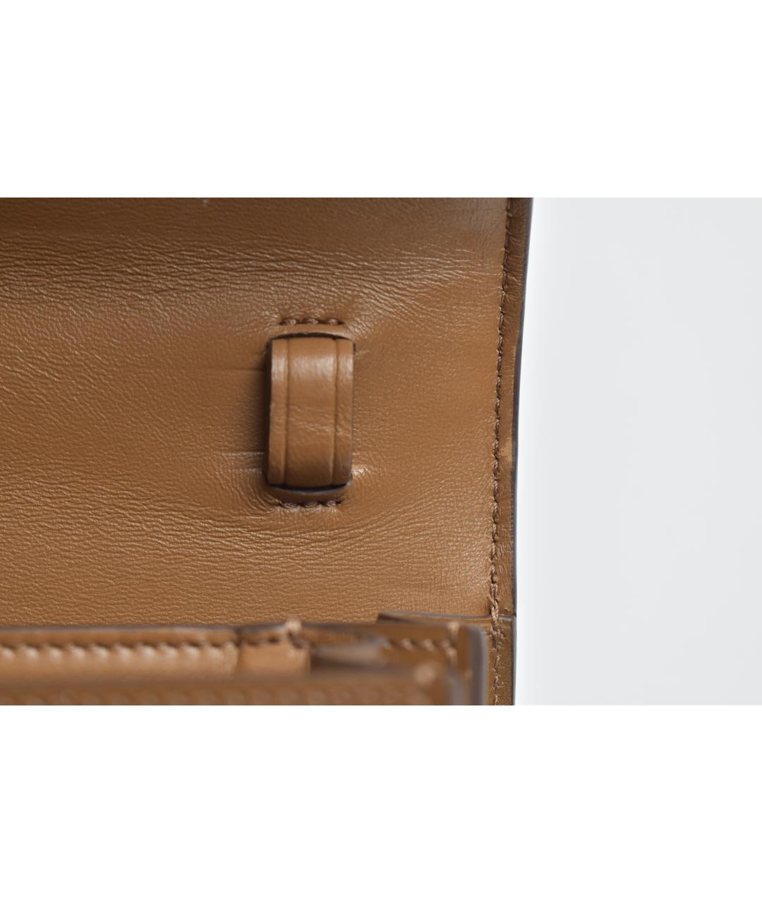 CELINE Коричневая кожаная сумка через плечо, фото 6