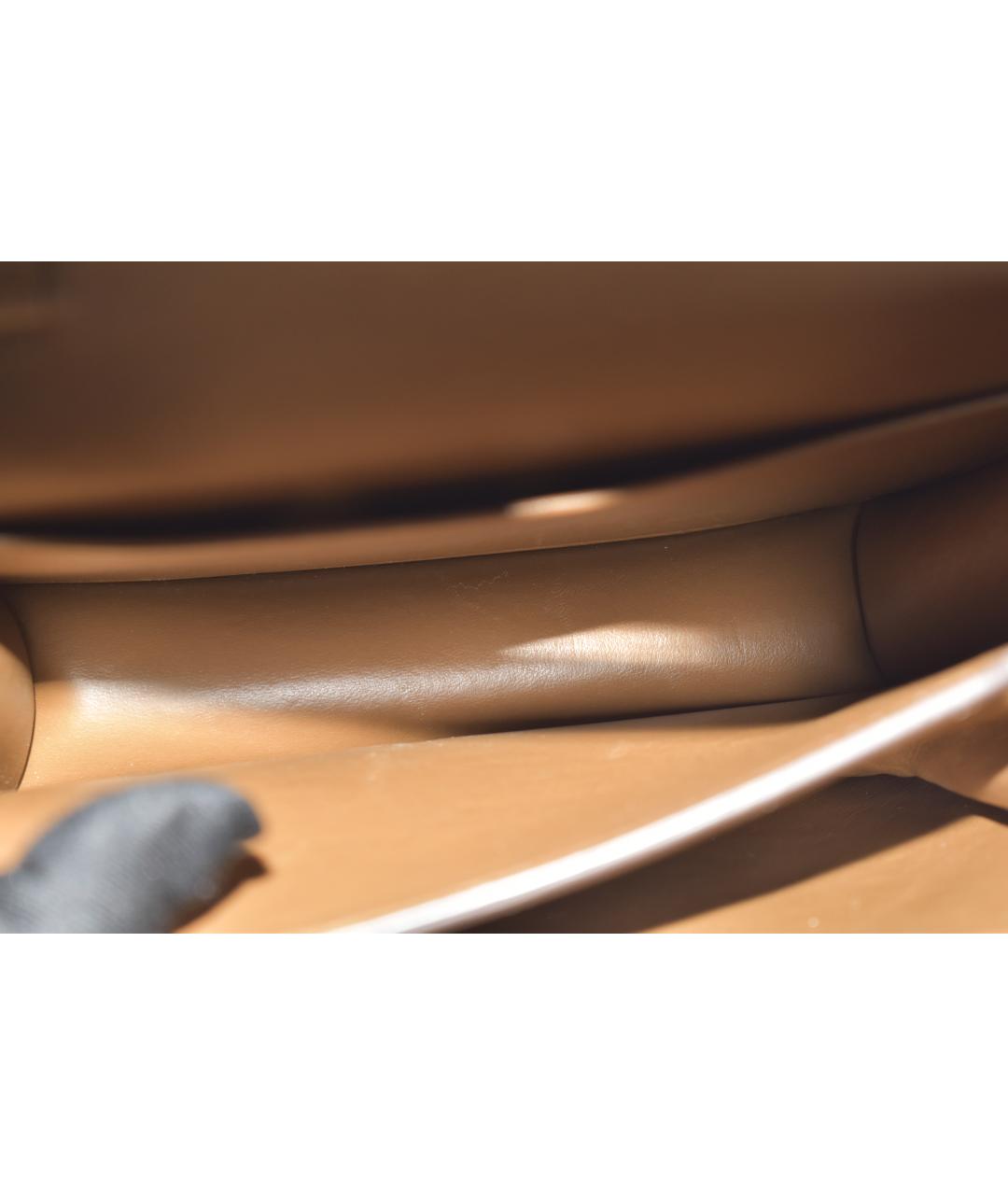 CELINE Коричневая кожаная сумка через плечо, фото 4