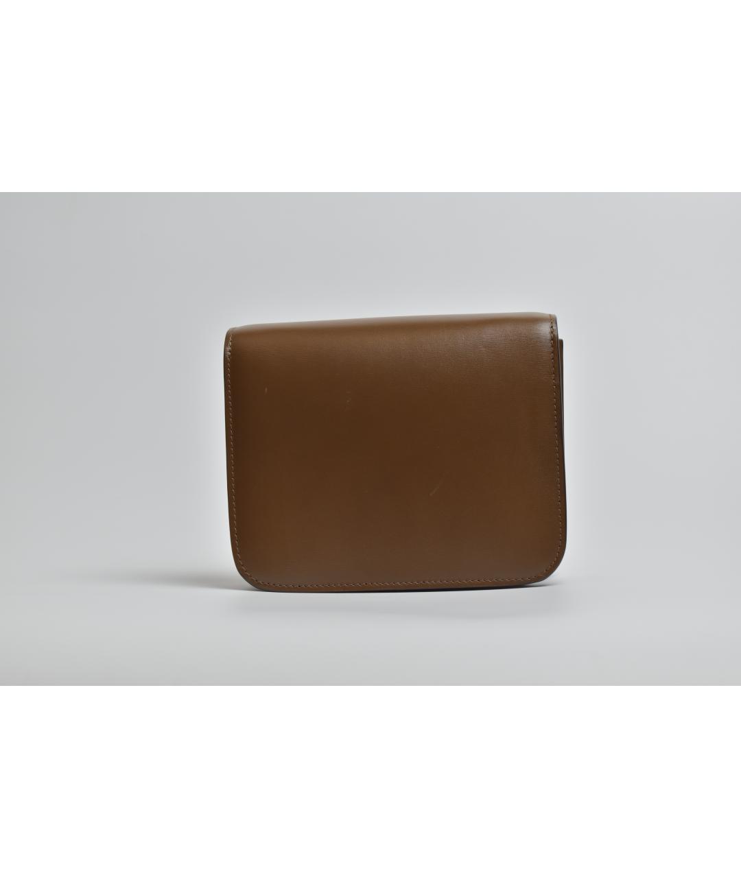 CELINE Коричневая кожаная сумка через плечо, фото 3