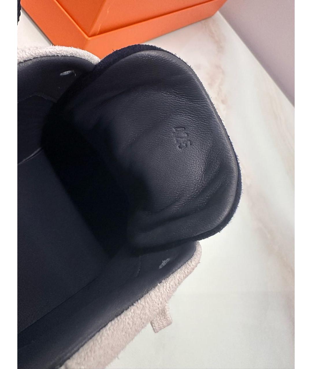 HERMES Белые кожаные низкие кроссовки / кеды, фото 8