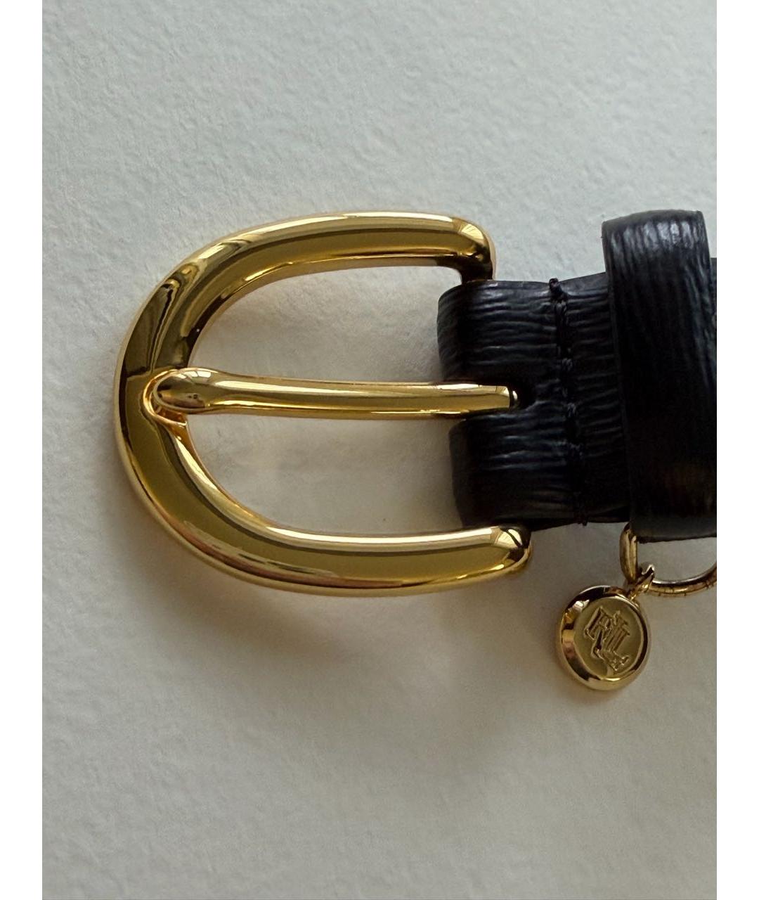 RALPH LAUREN Черный кожаный ремень, фото 6