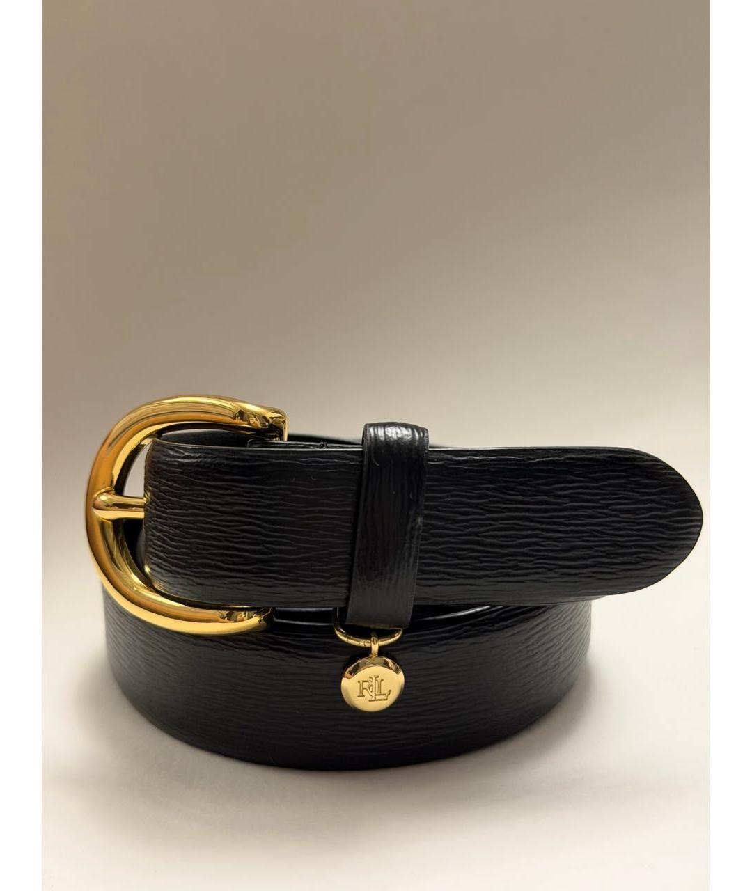 RALPH LAUREN Черный кожаный ремень, фото 8