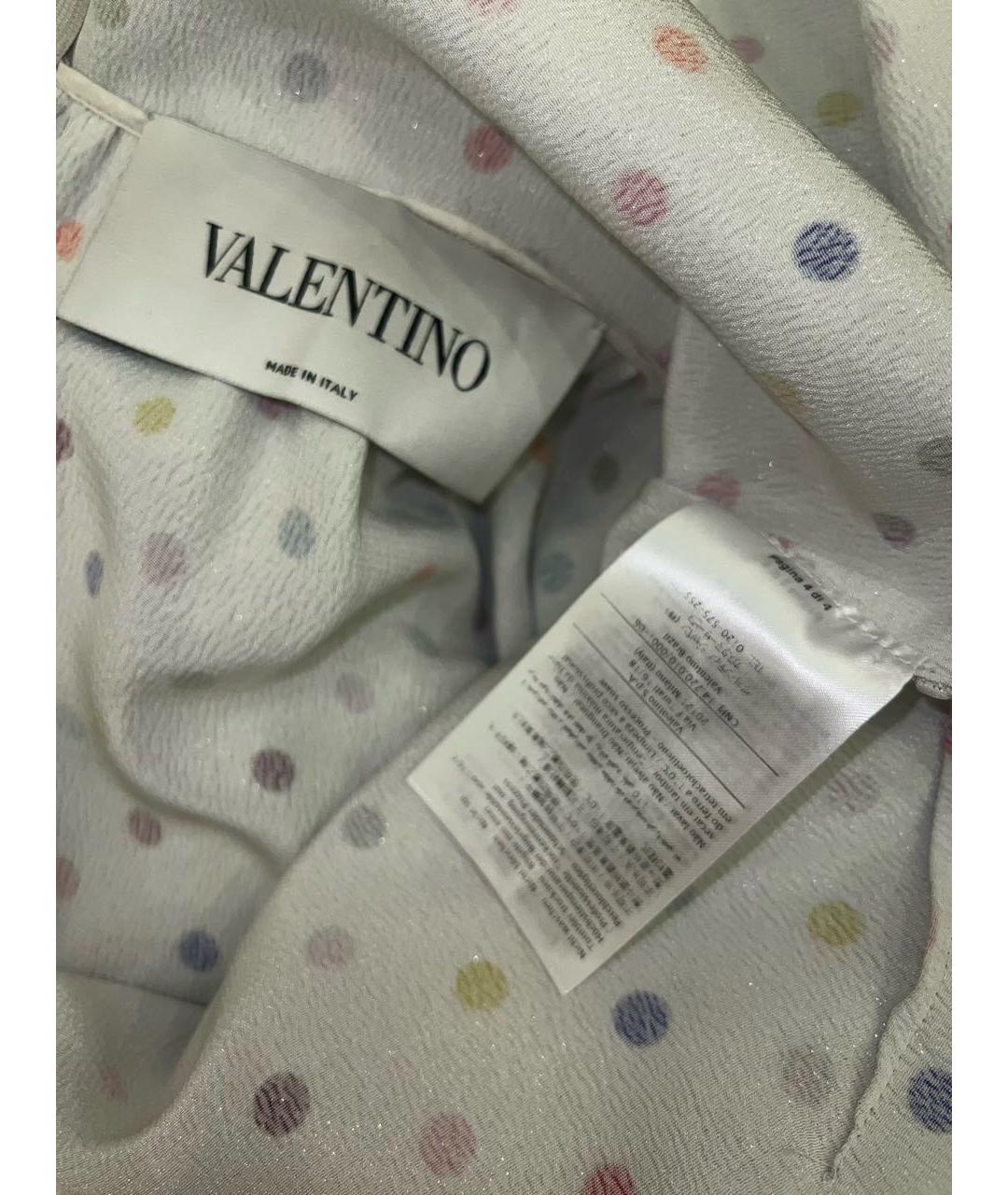 VALENTINO Серебряное ацетатное вечернее платье, фото 3