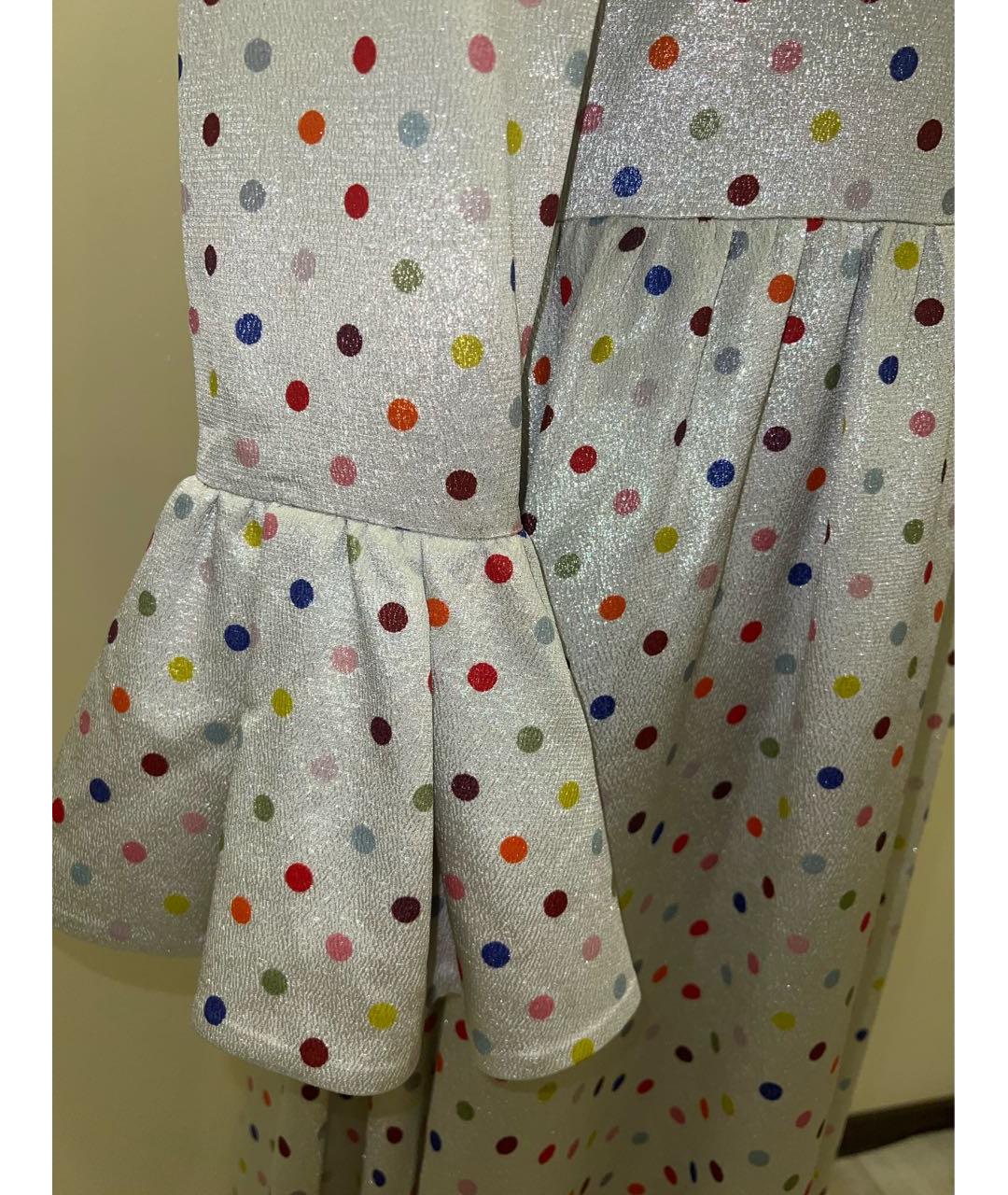 VALENTINO Серебряное ацетатное вечернее платье, фото 6