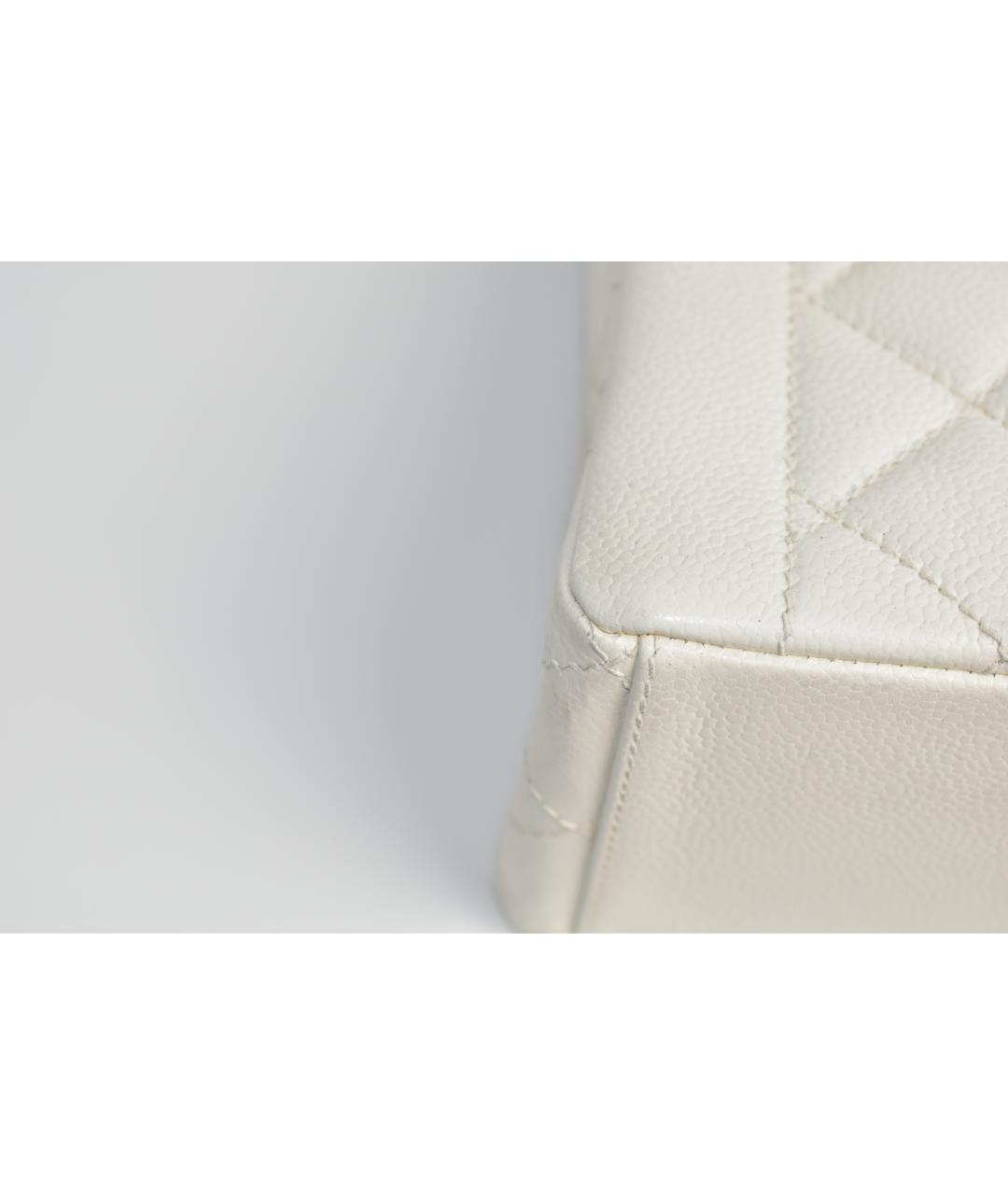 CHANEL Белая кожаная сумка через плечо, фото 6