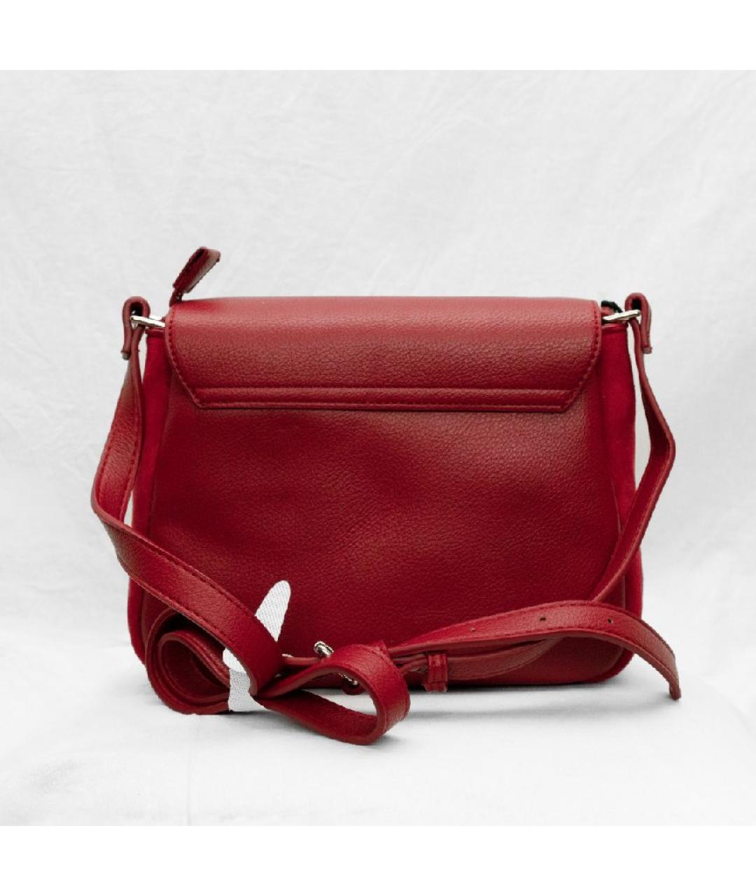 VALENTINO Красная кожаная сумка через плечо, фото 4