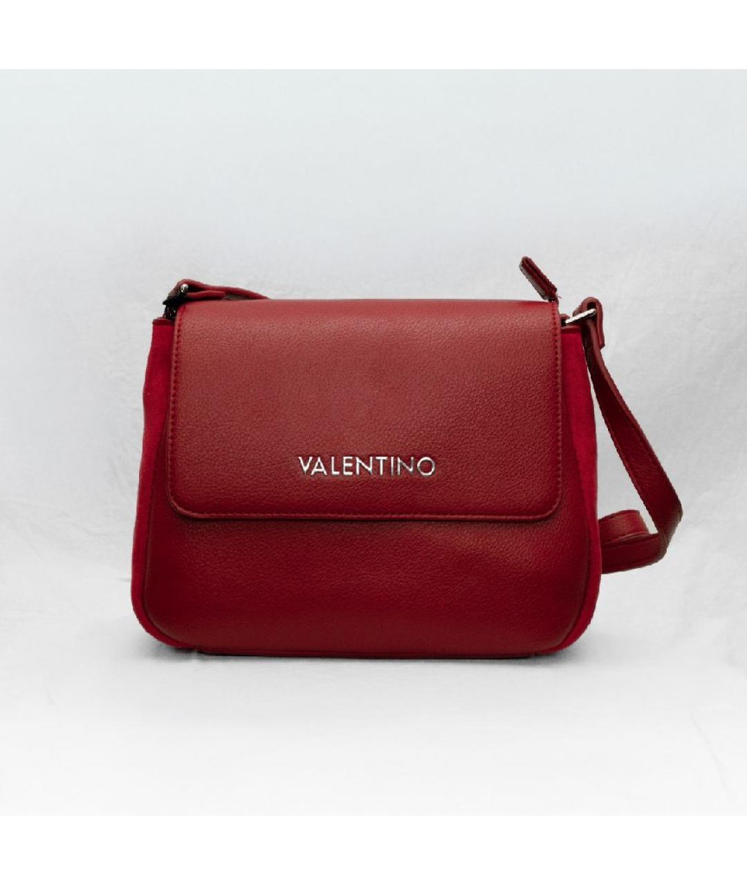 VALENTINO Красная кожаная сумка через плечо, фото 5
