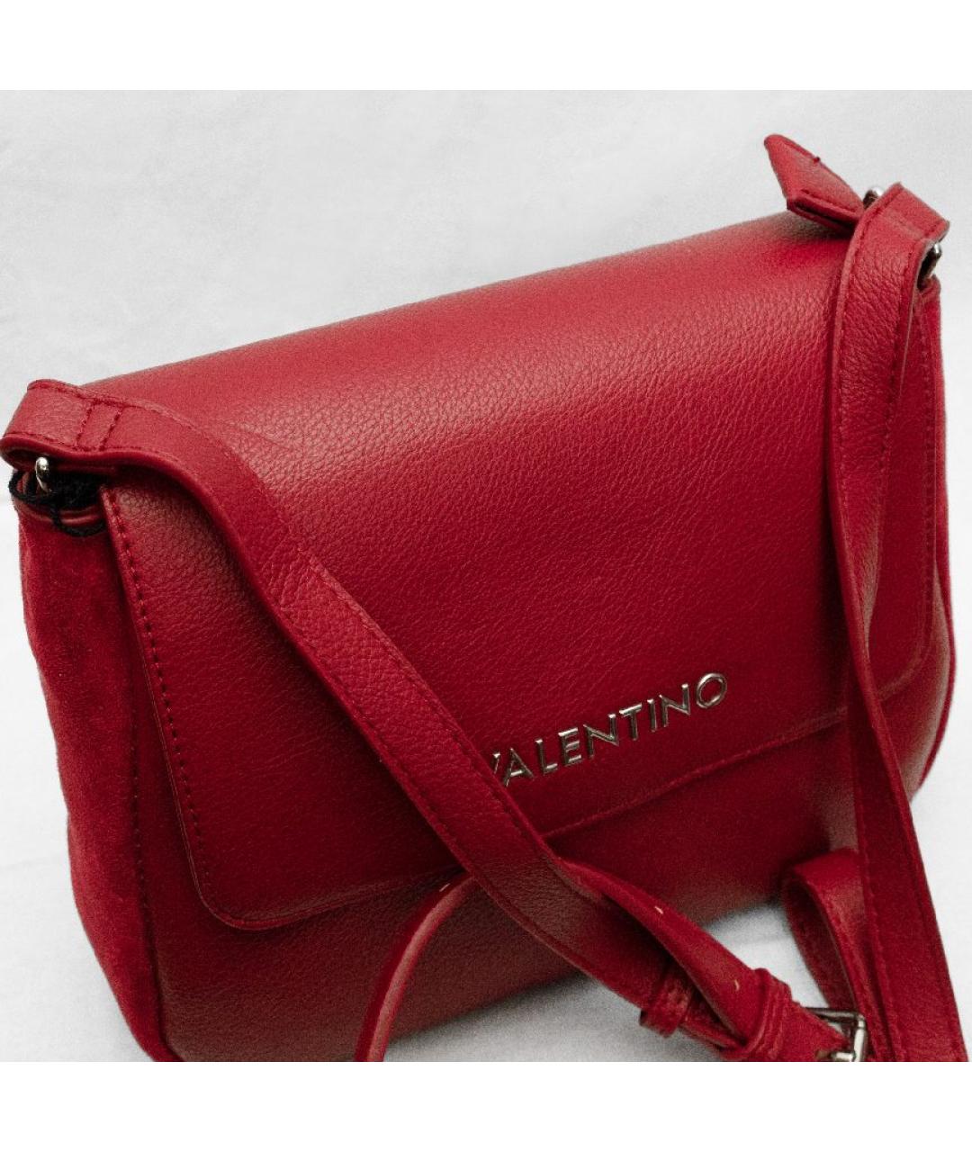 VALENTINO Красная кожаная сумка через плечо, фото 2
