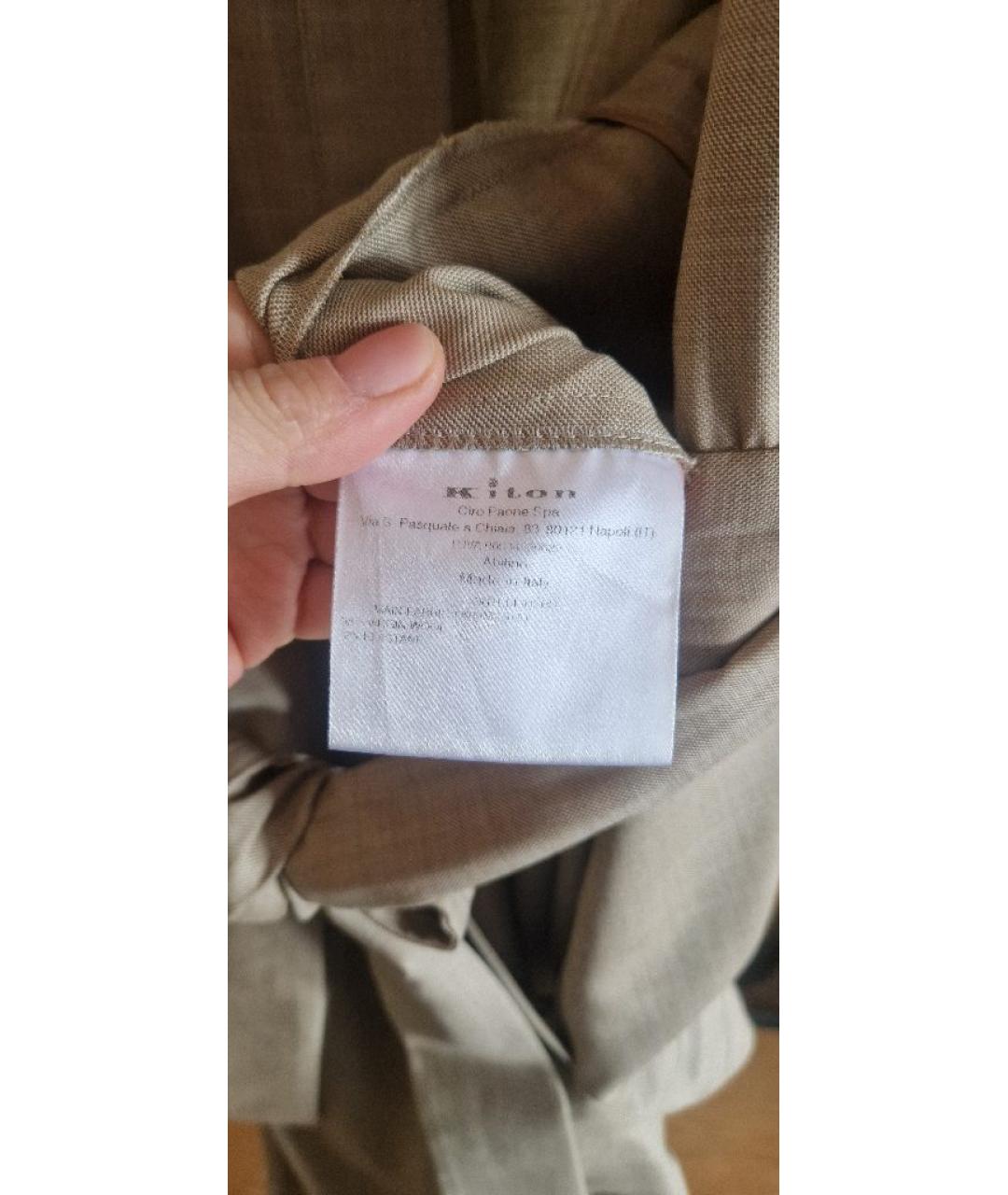 KITON Бежевый шерстяной комбинезон, фото 4